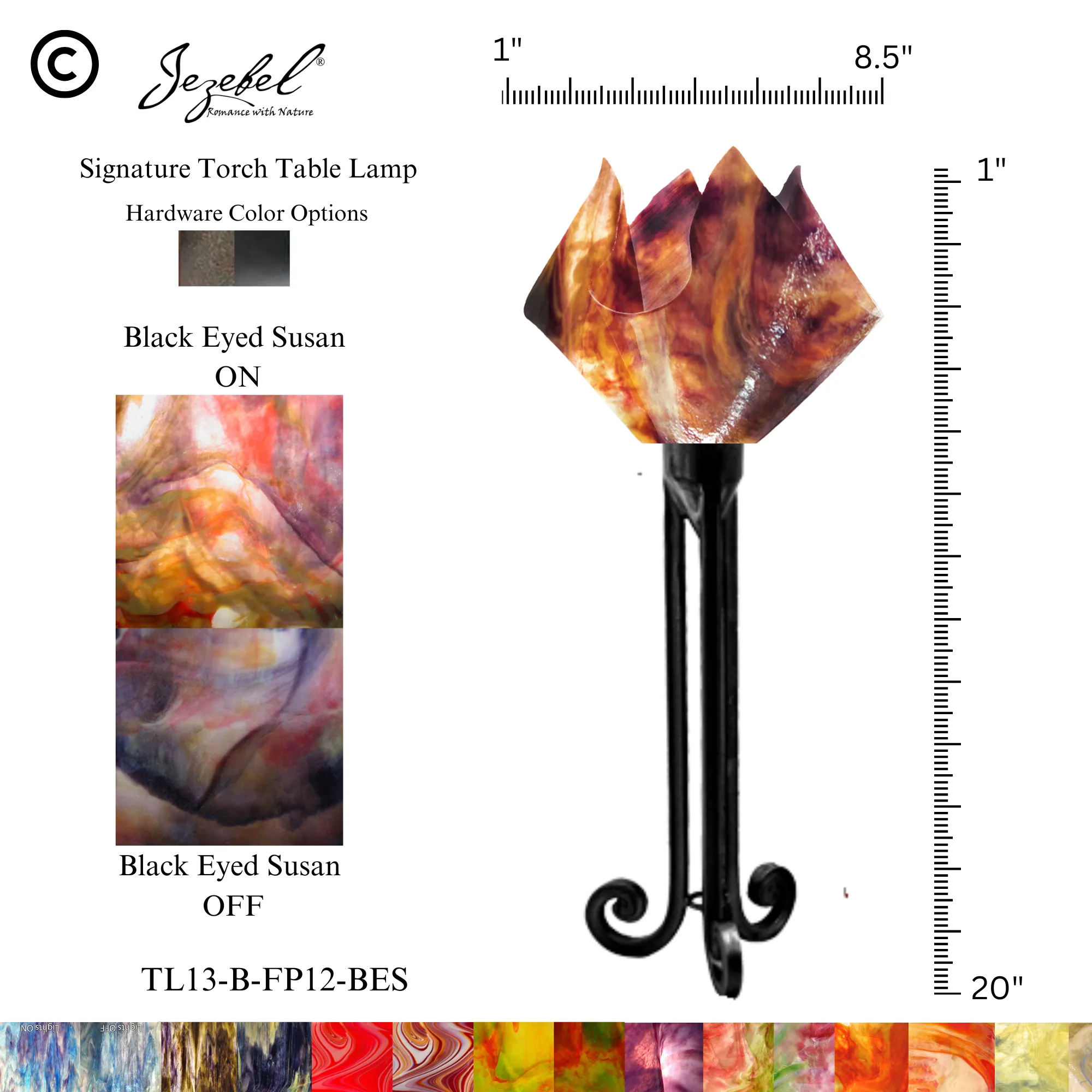 Jezebel® Flame Torch Table Lamp