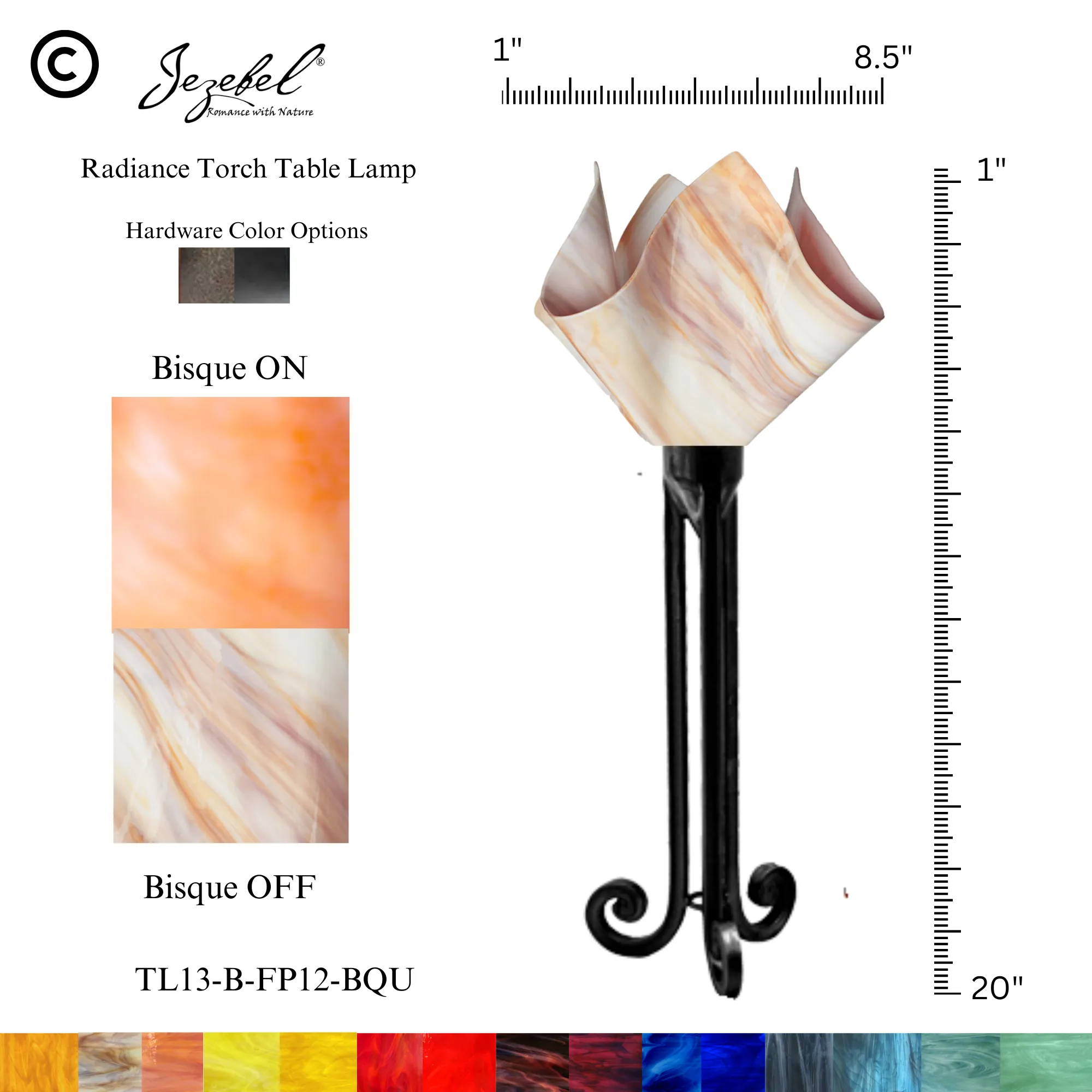 Jezebel® Flame Torch Table Lamp