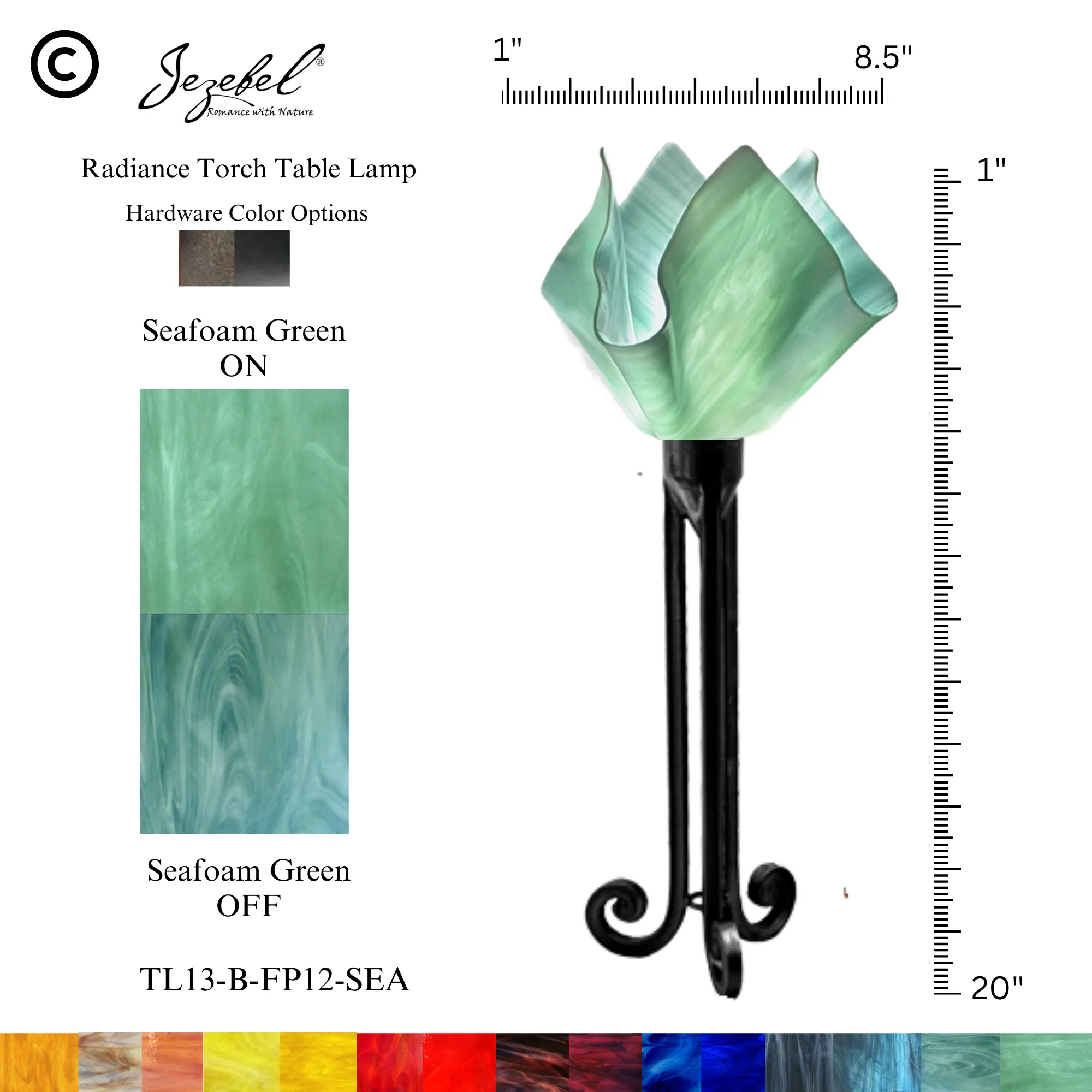 Jezebel® Flame Torch Table Lamp