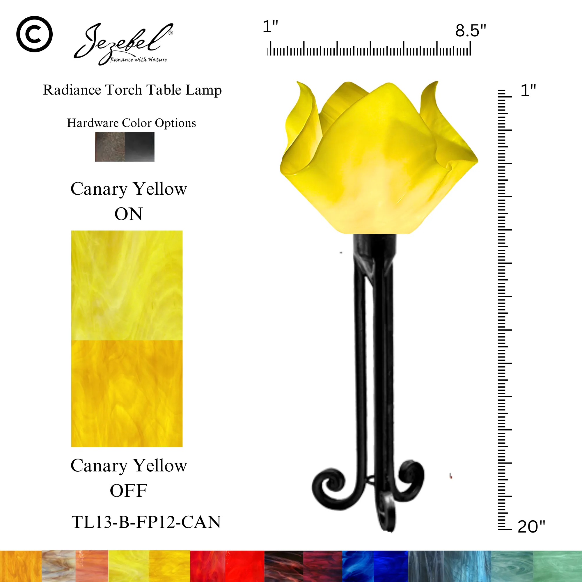 Jezebel® Flame Torch Table Lamp
