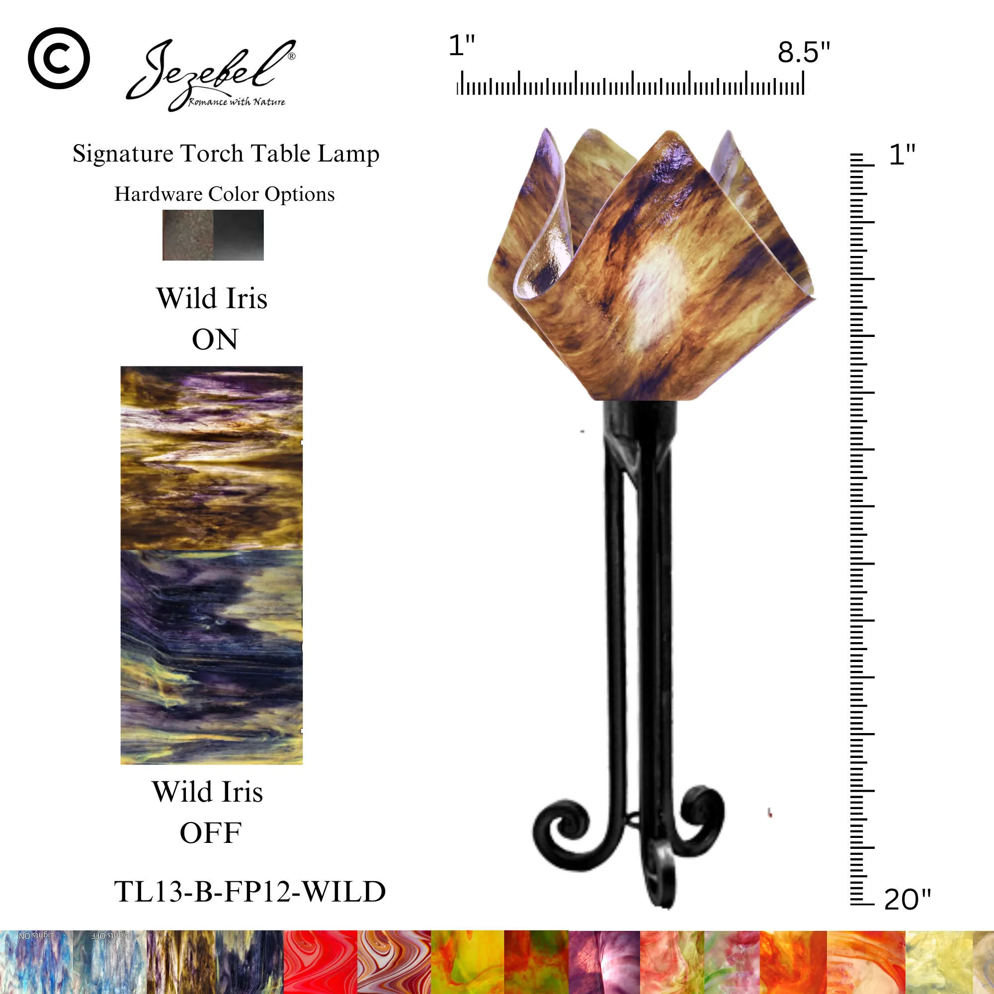 Jezebel® Flame Torch Table Lamp