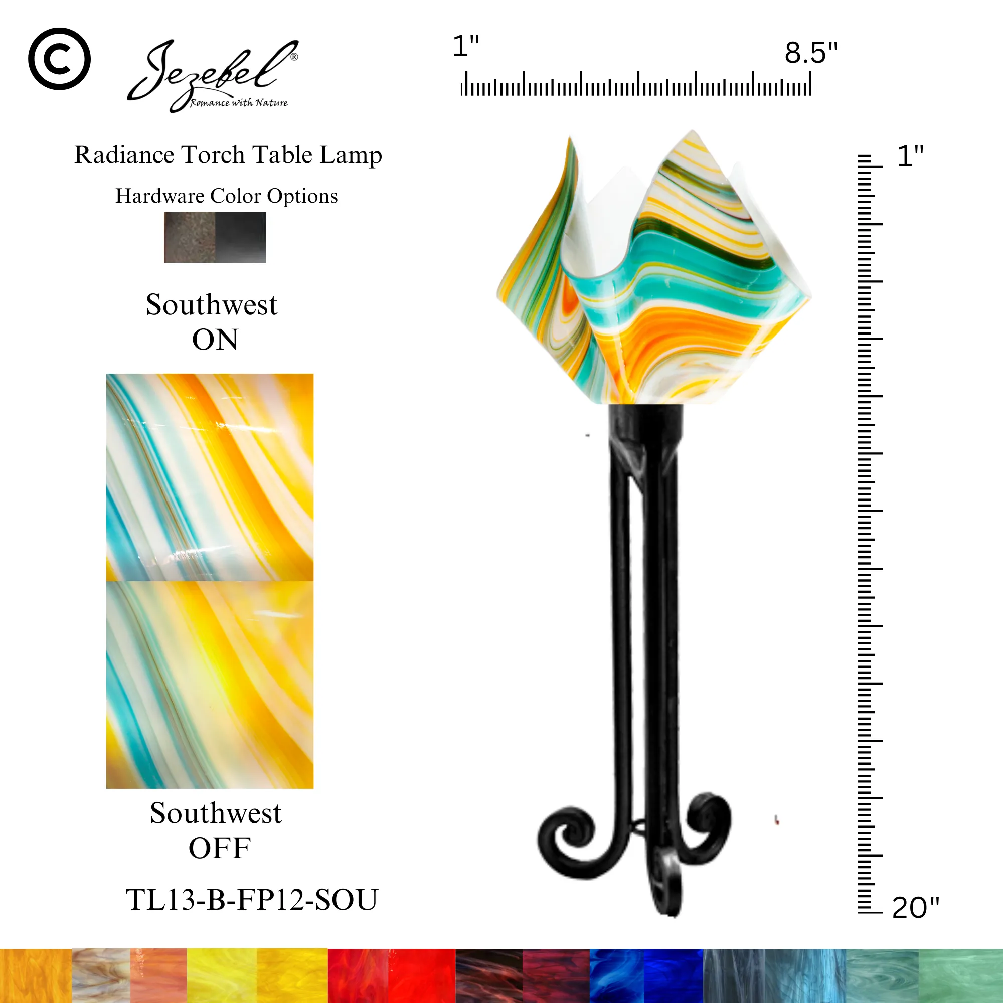 Jezebel® Flame Torch Table Lamp