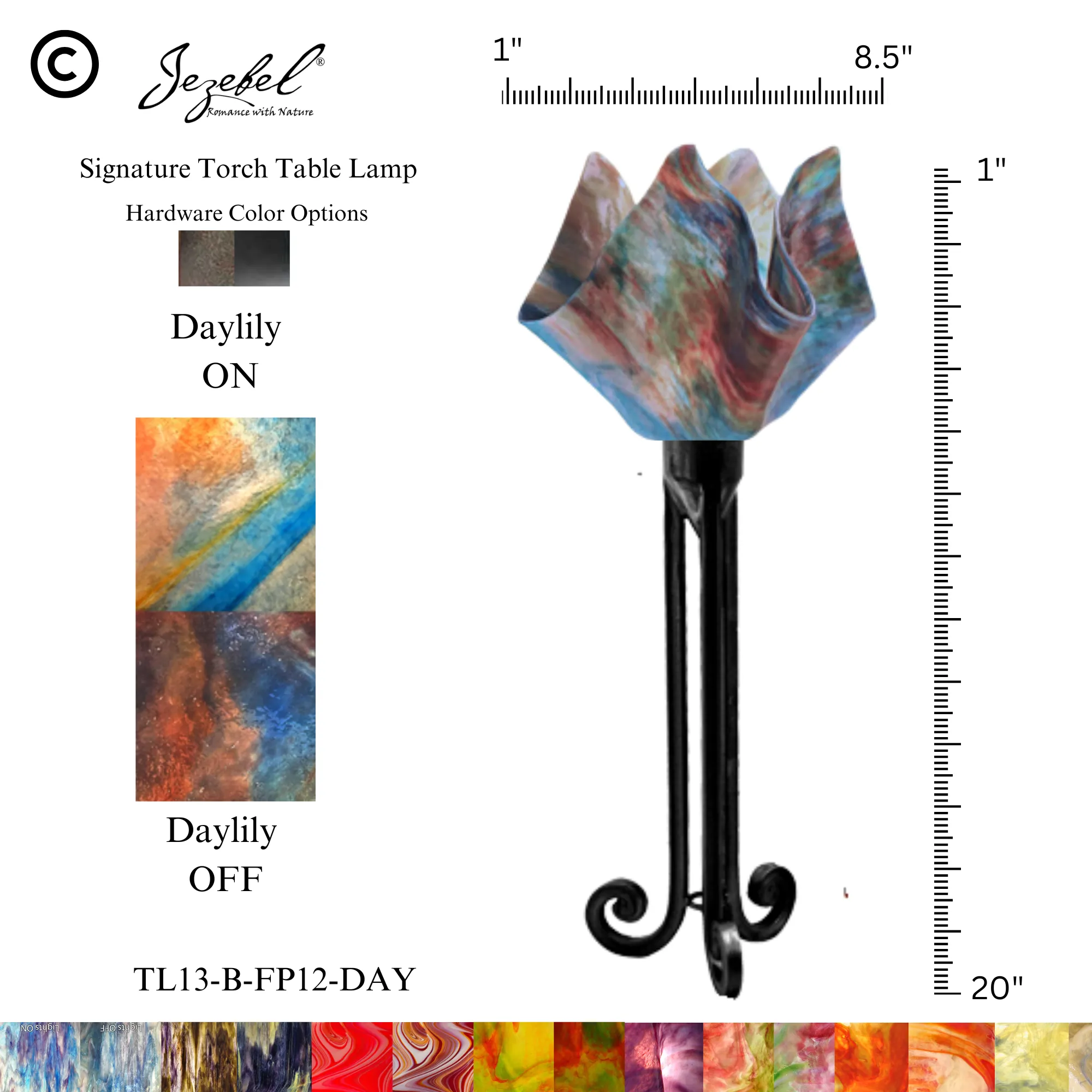 Jezebel® Flame Torch Table Lamp