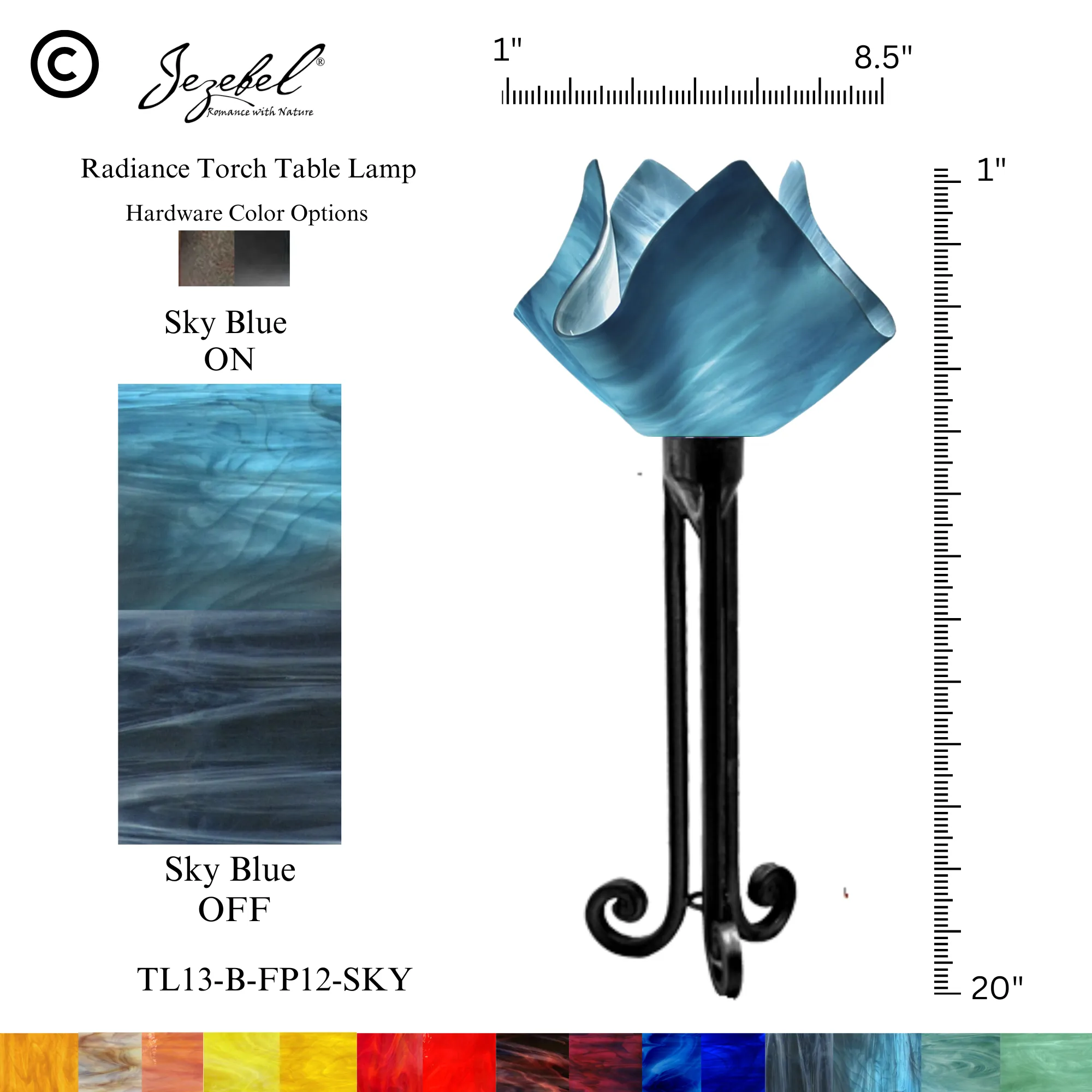 Jezebel® Flame Torch Table Lamp