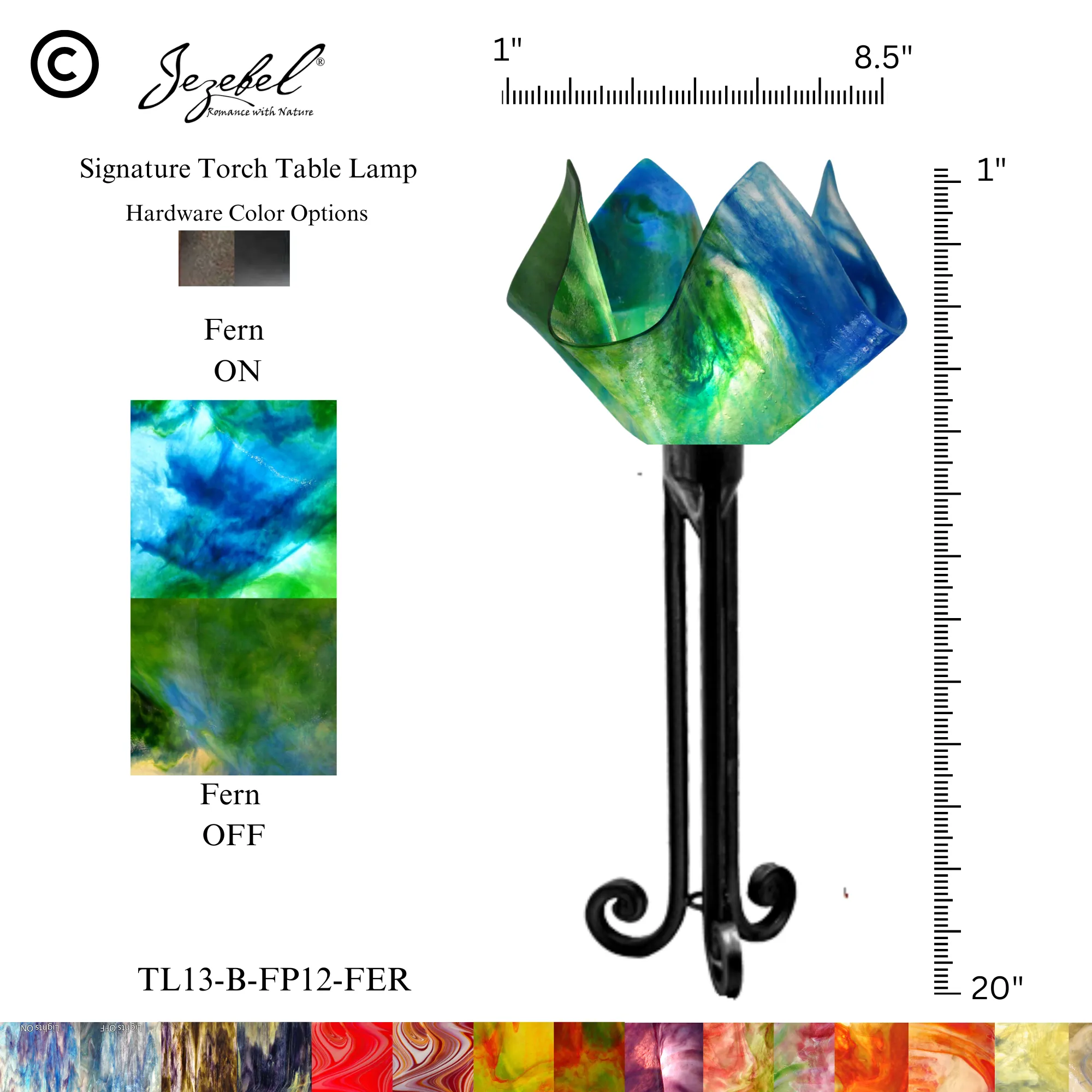 Jezebel® Flame Torch Table Lamp
