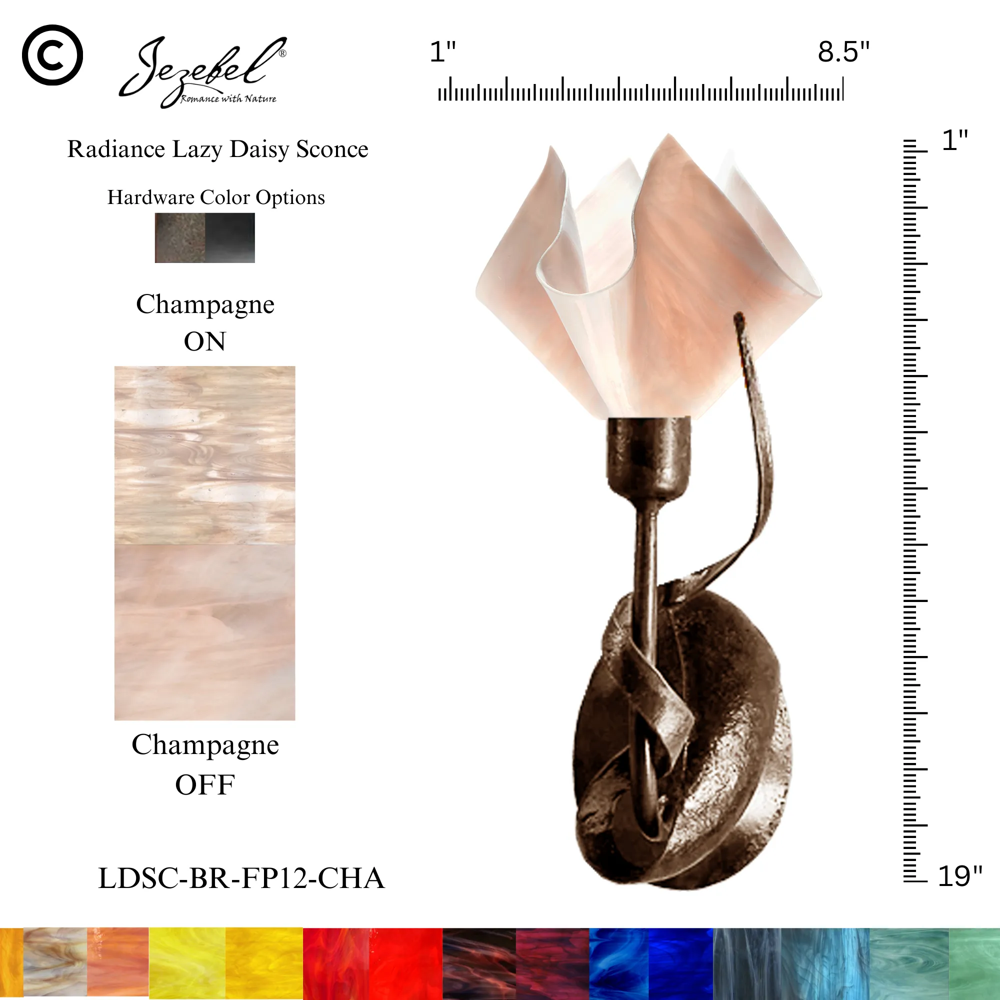 Jezebel® Lazy Daisy Sconce, Flame Style