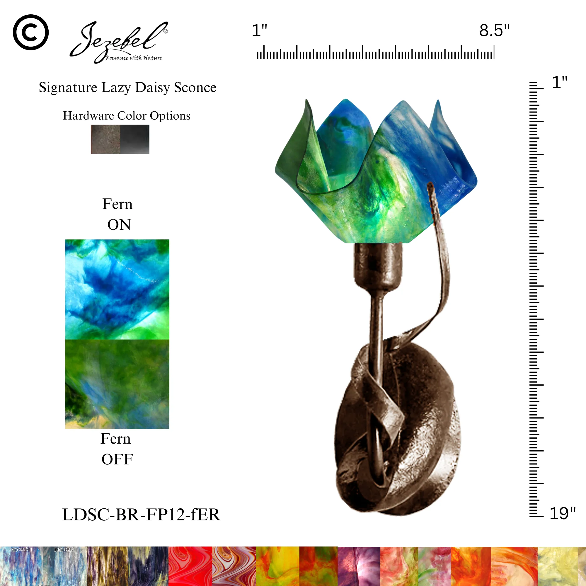 Jezebel® Lazy Daisy Sconce, Flame Style