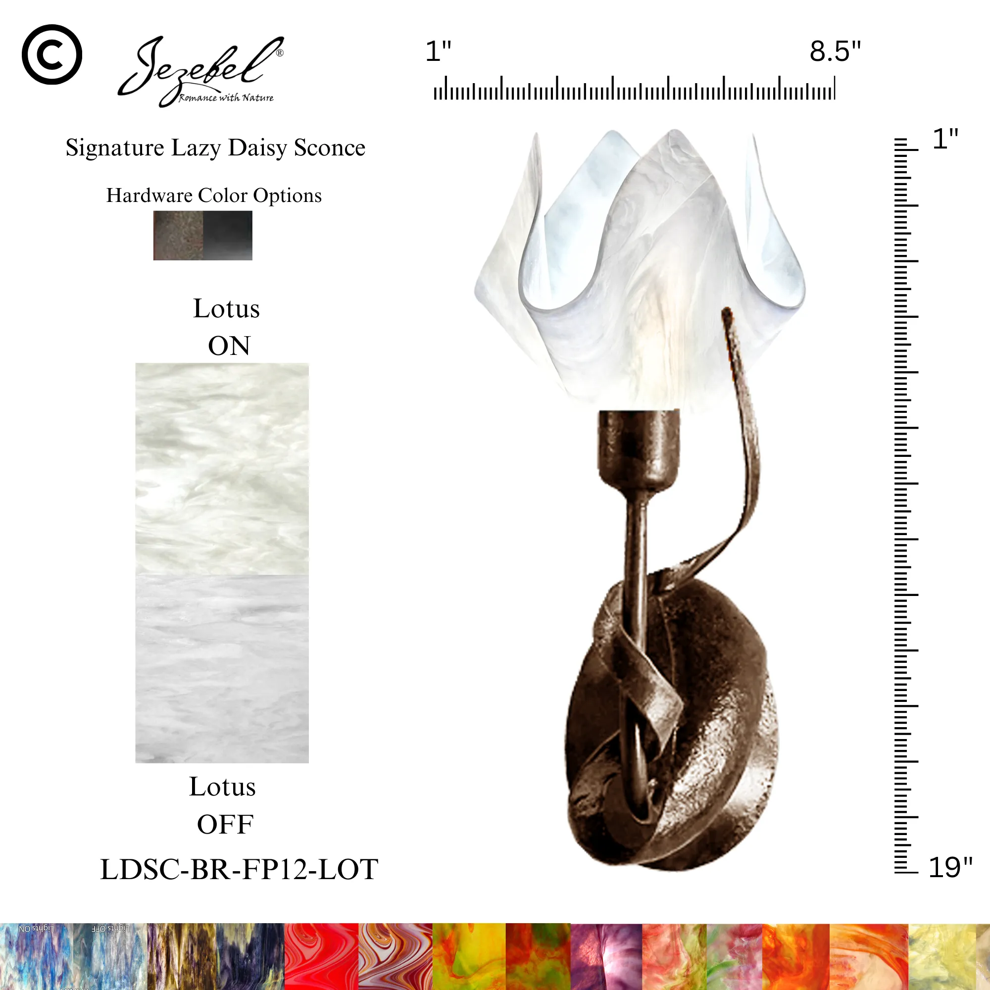 Jezebel® Lazy Daisy Sconce, Flame Style