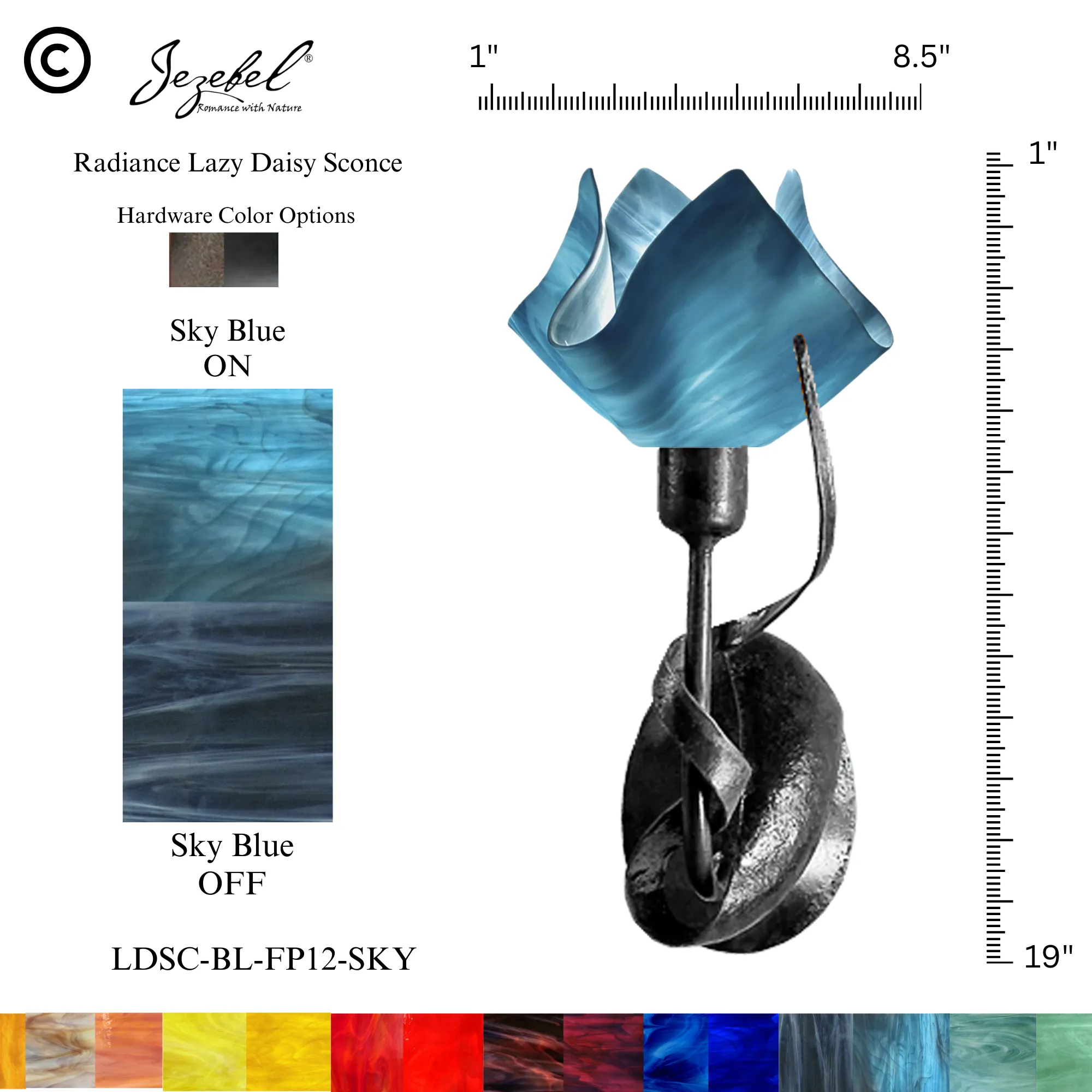 Jezebel® Lazy Daisy Sconce, Flame Style