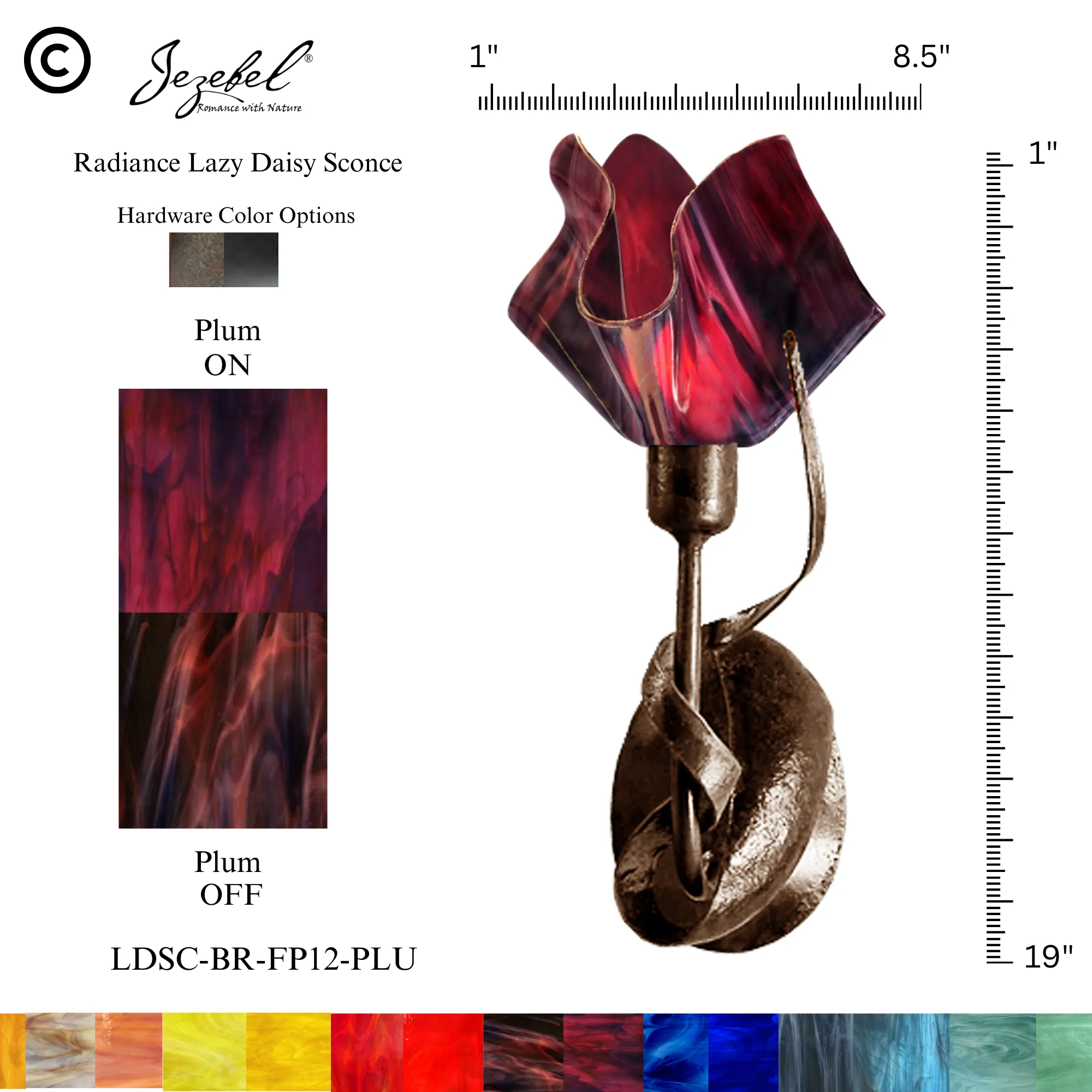 Jezebel® Lazy Daisy Sconce, Flame Style