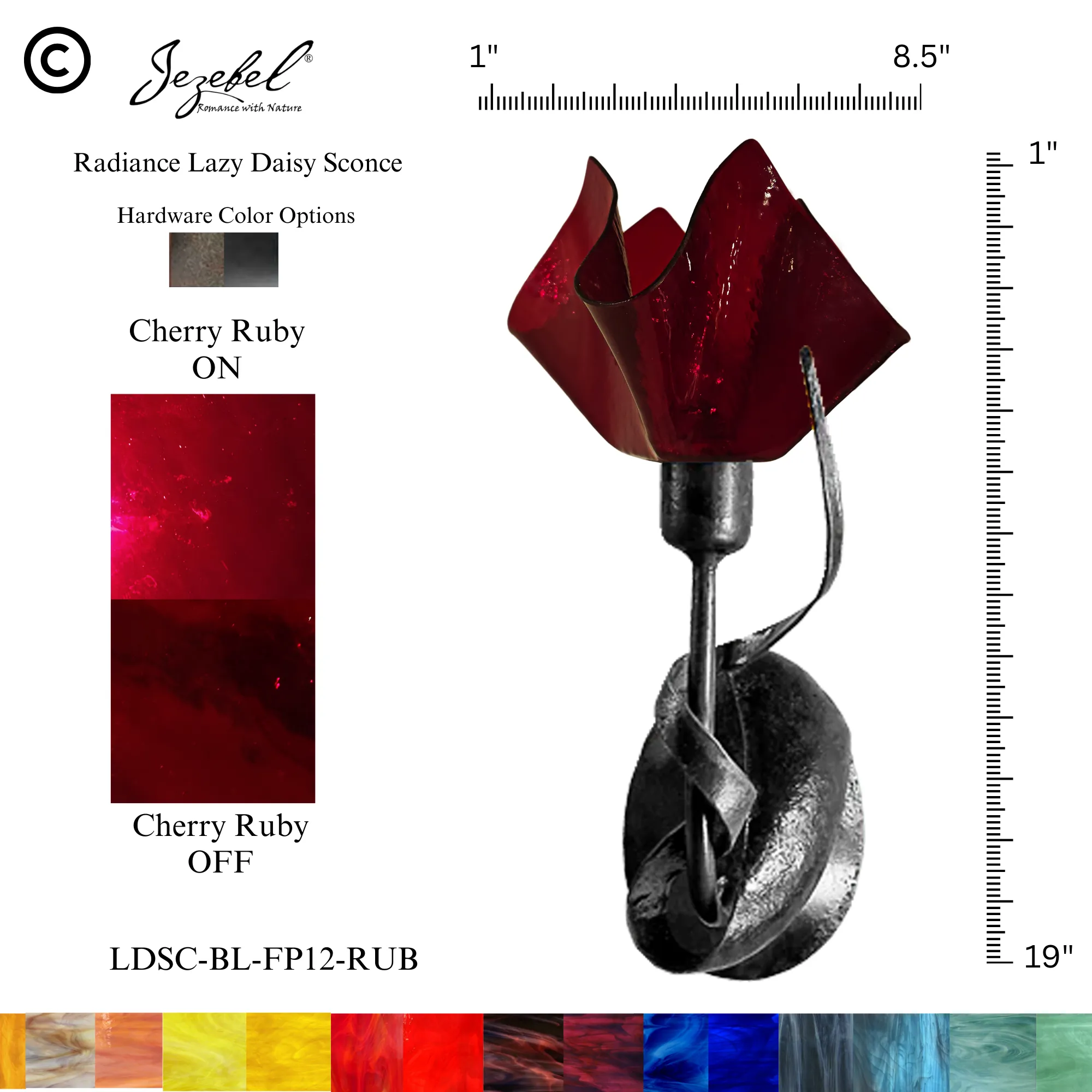 Jezebel® Lazy Daisy Sconce, Flame Style