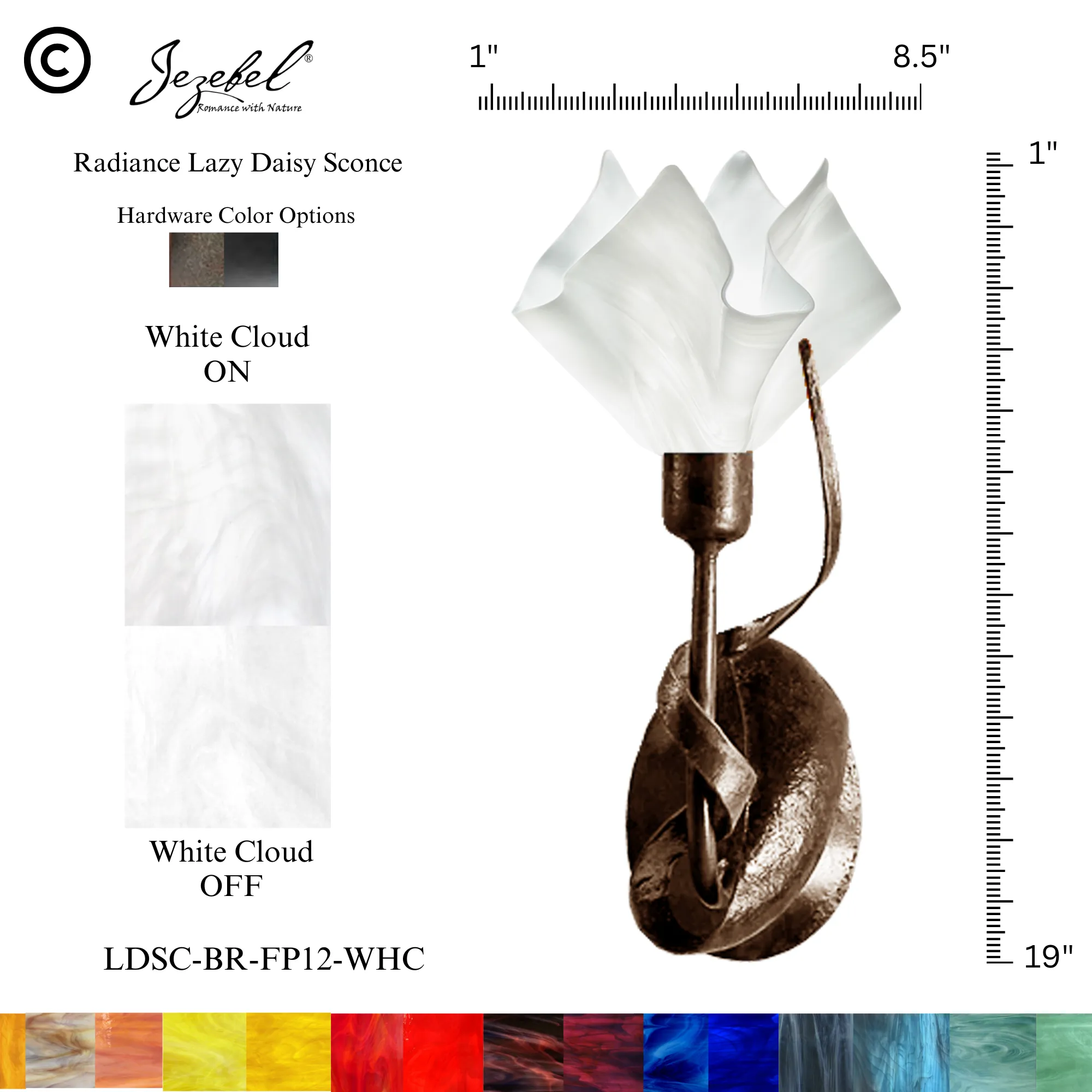 Jezebel® Lazy Daisy Sconce, Flame Style