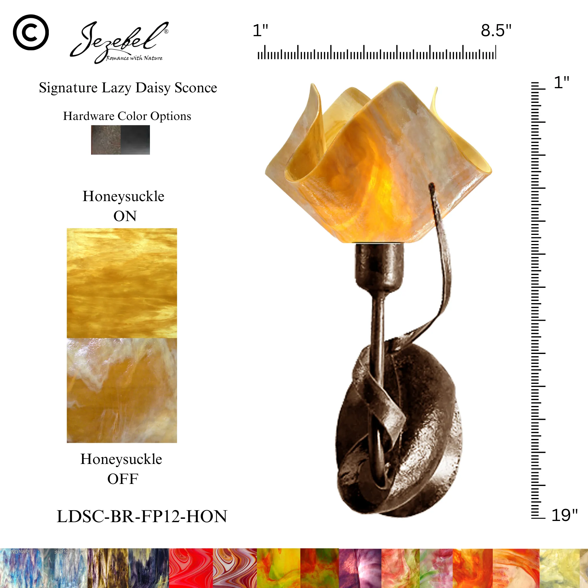 Jezebel® Lazy Daisy Sconce, Flame Style