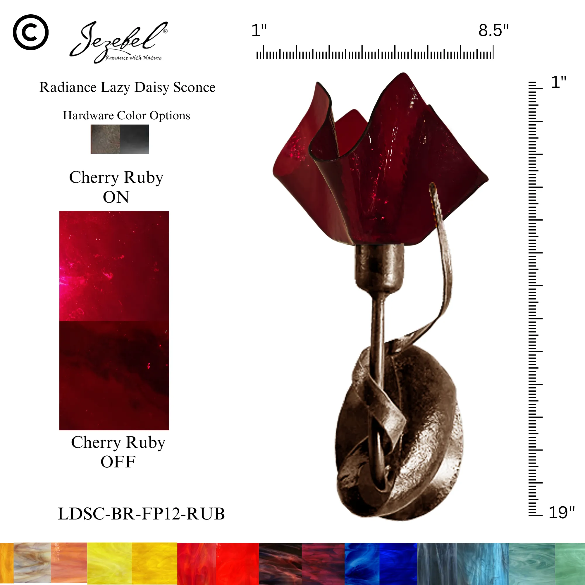 Jezebel® Lazy Daisy Sconce, Flame Style