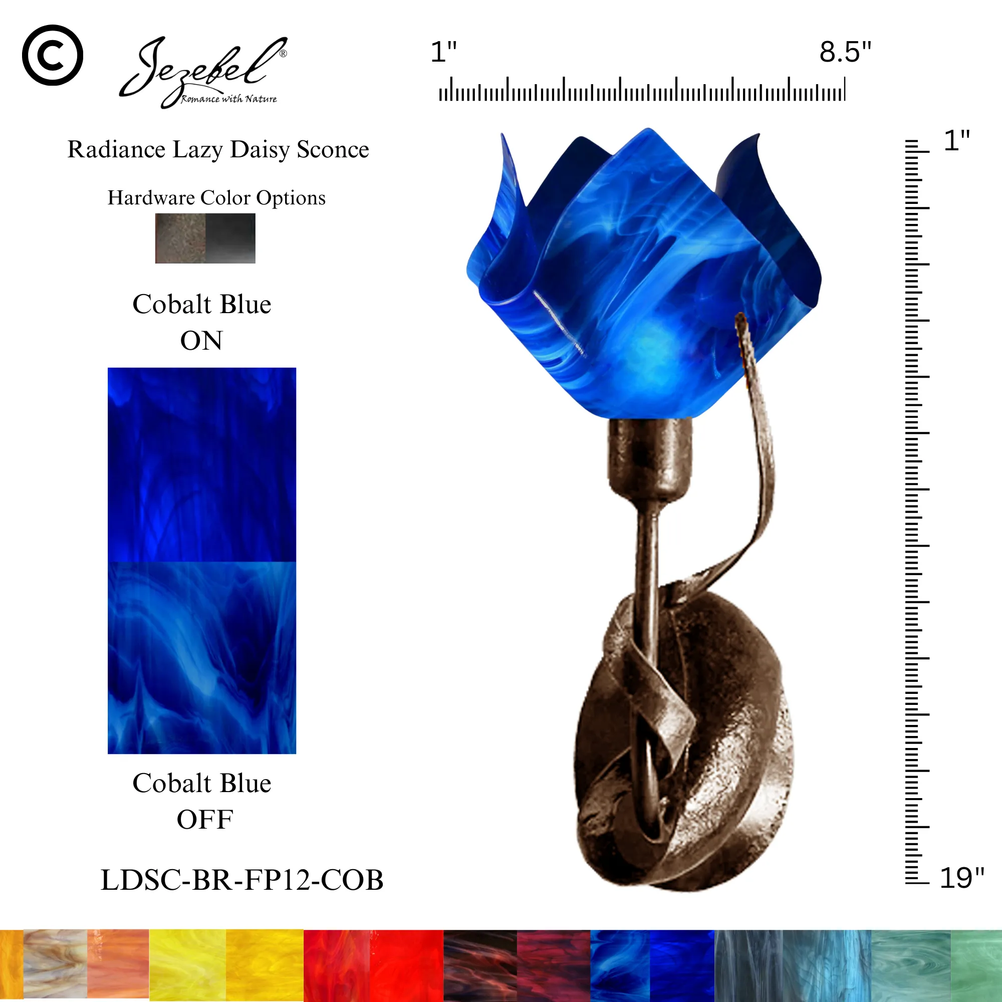 Jezebel® Lazy Daisy Sconce, Flame Style