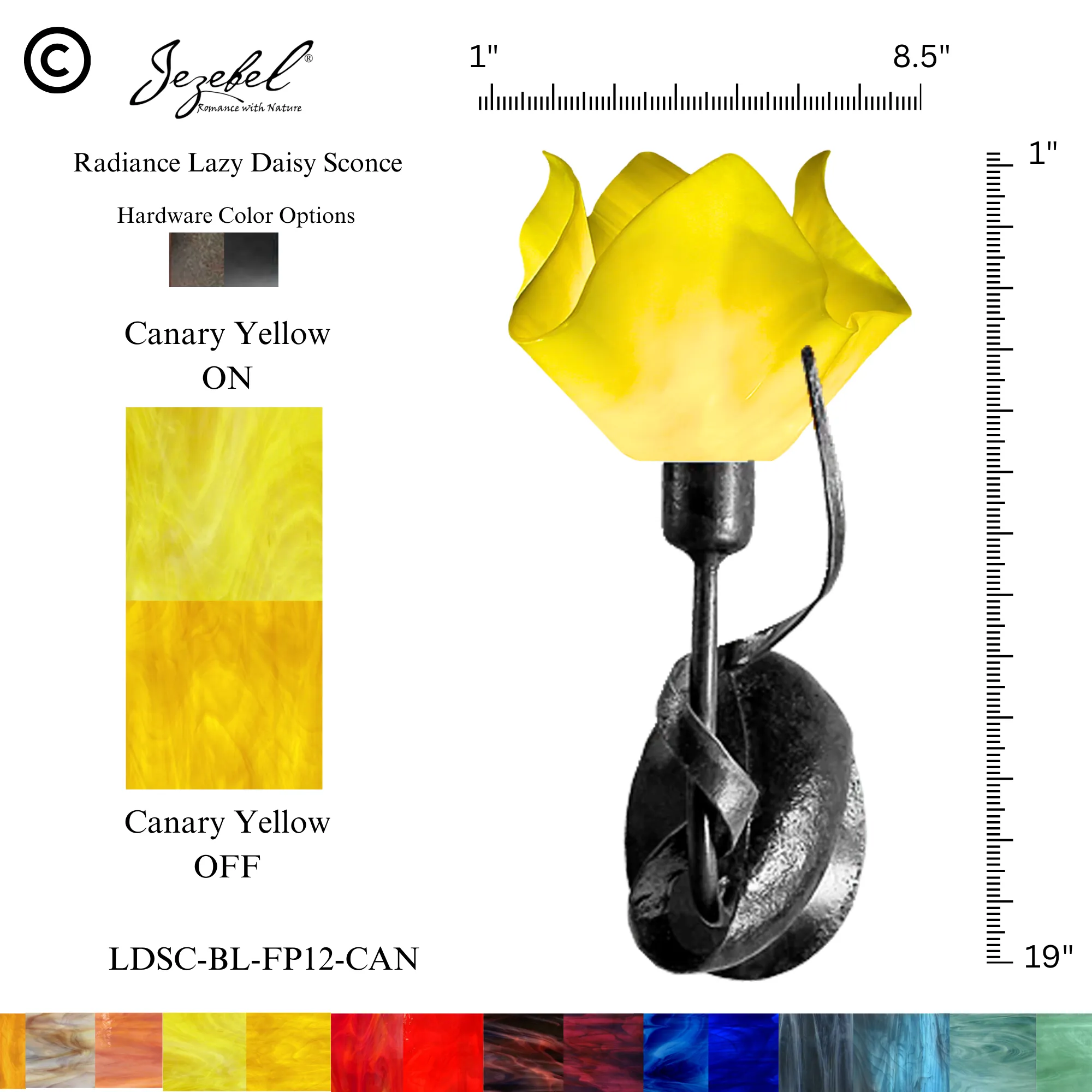 Jezebel® Lazy Daisy Sconce, Flame Style