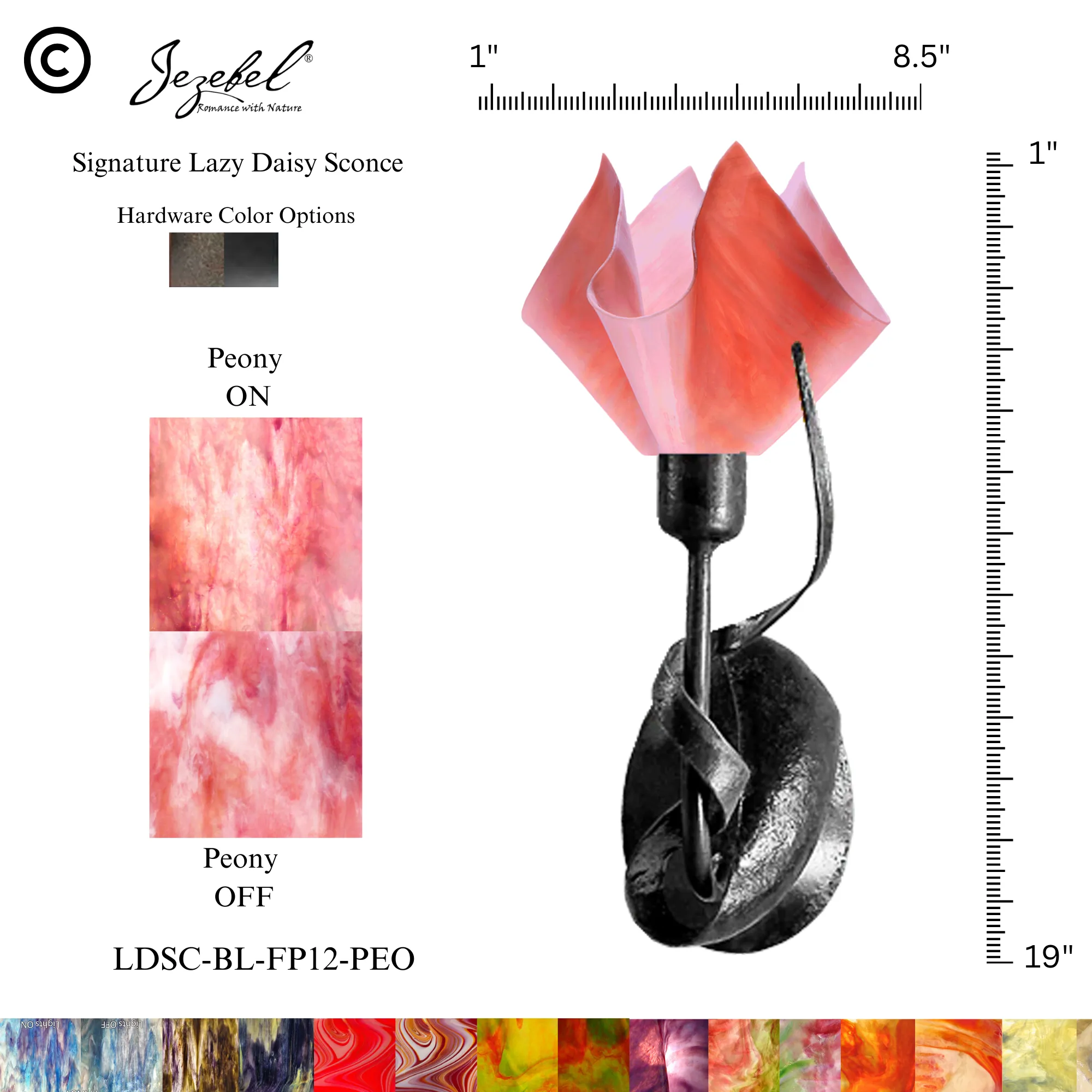 Jezebel® Lazy Daisy Sconce, Flame Style