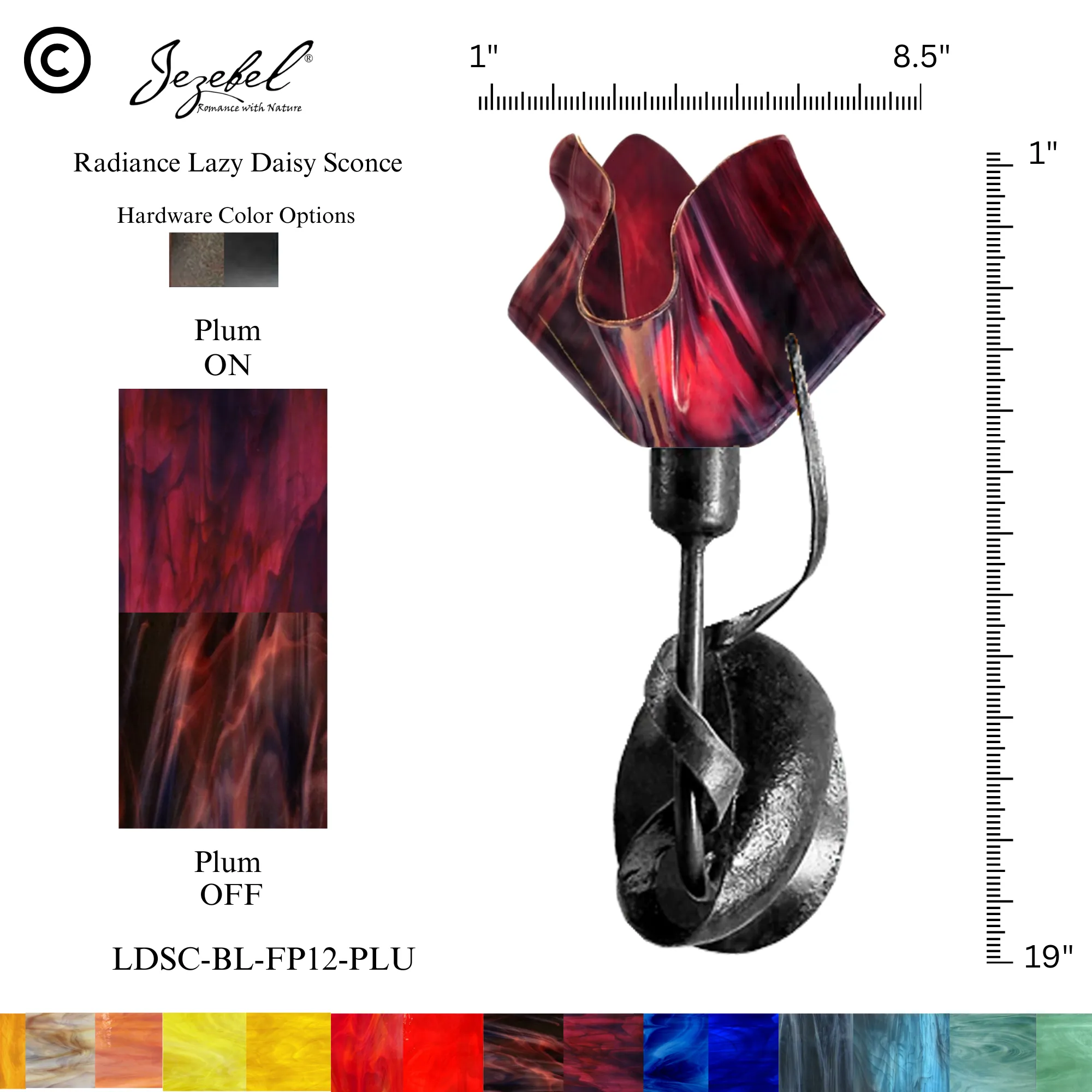 Jezebel® Lazy Daisy Sconce, Flame Style