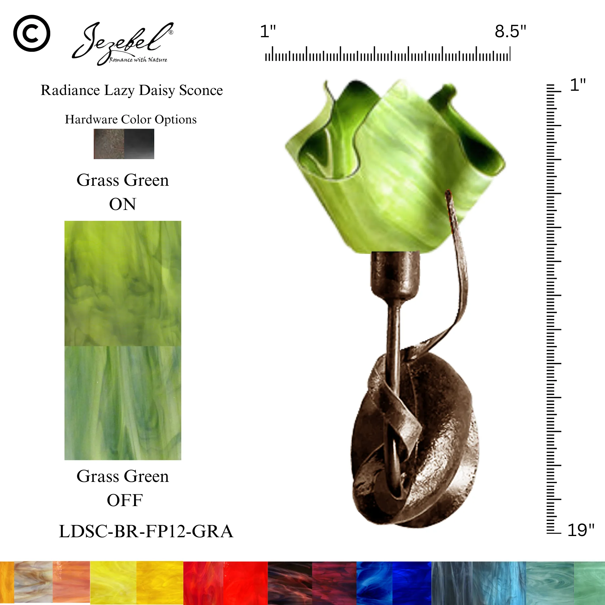Jezebel® Lazy Daisy Sconce, Flame Style