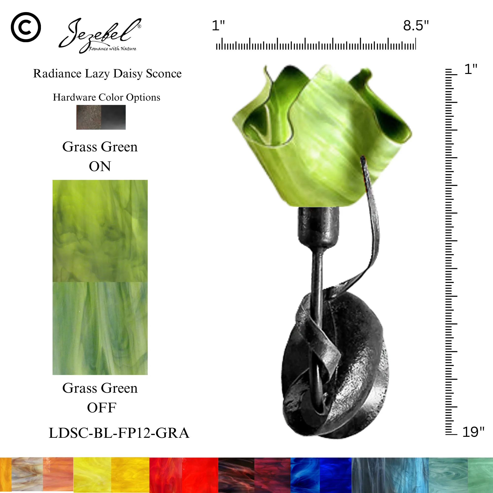 Jezebel® Lazy Daisy Sconce, Flame Style
