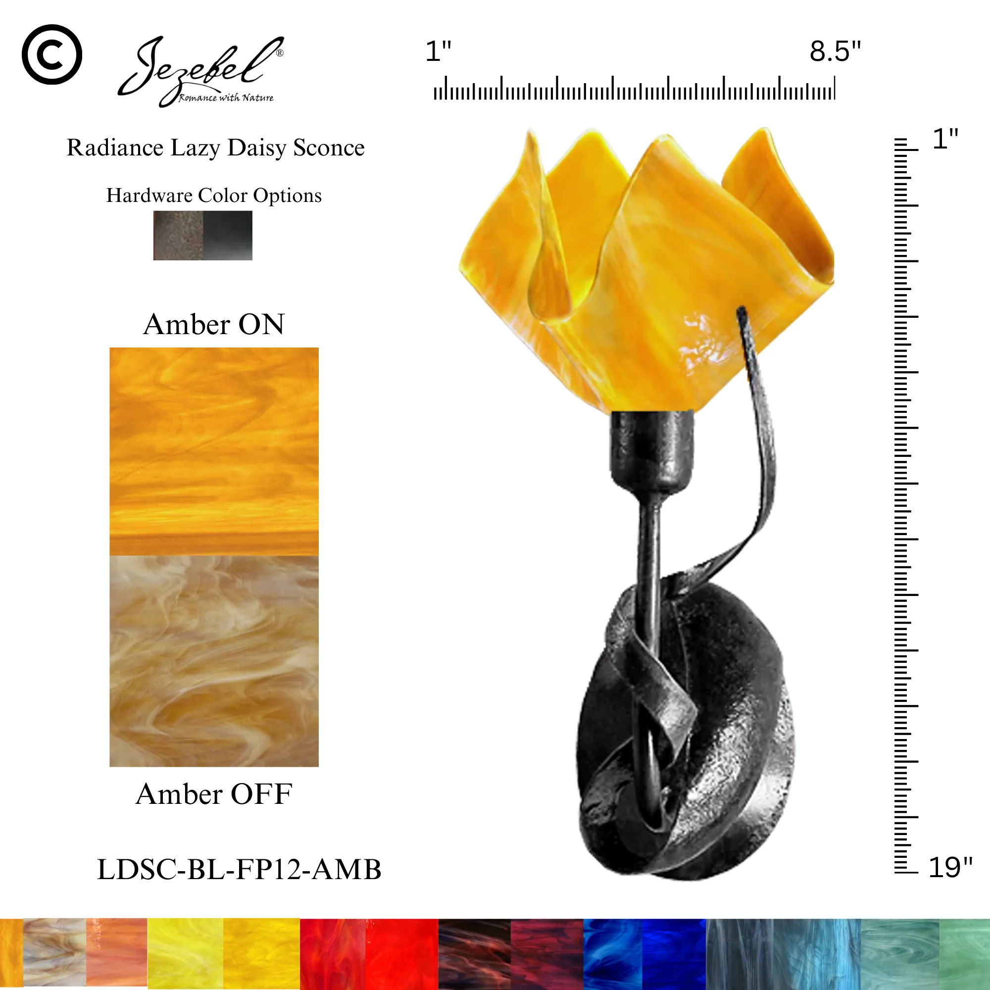 Jezebel® Lazy Daisy Sconce, Flame Style