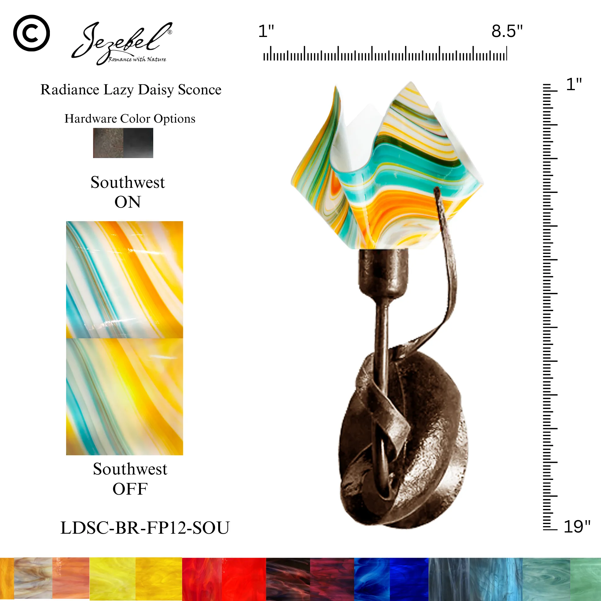 Jezebel® Lazy Daisy Sconce, Flame Style