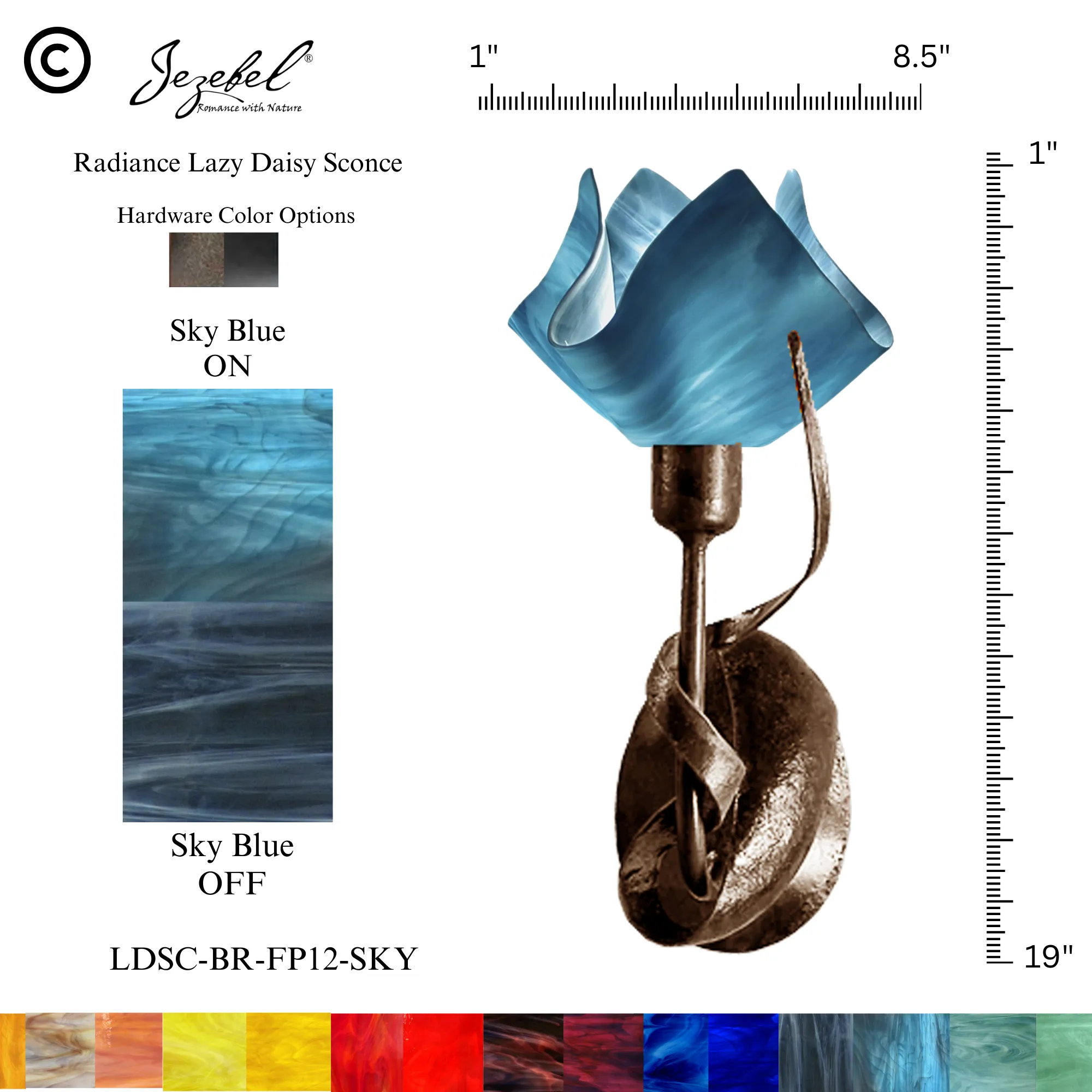 Jezebel® Lazy Daisy Sconce, Flame Style