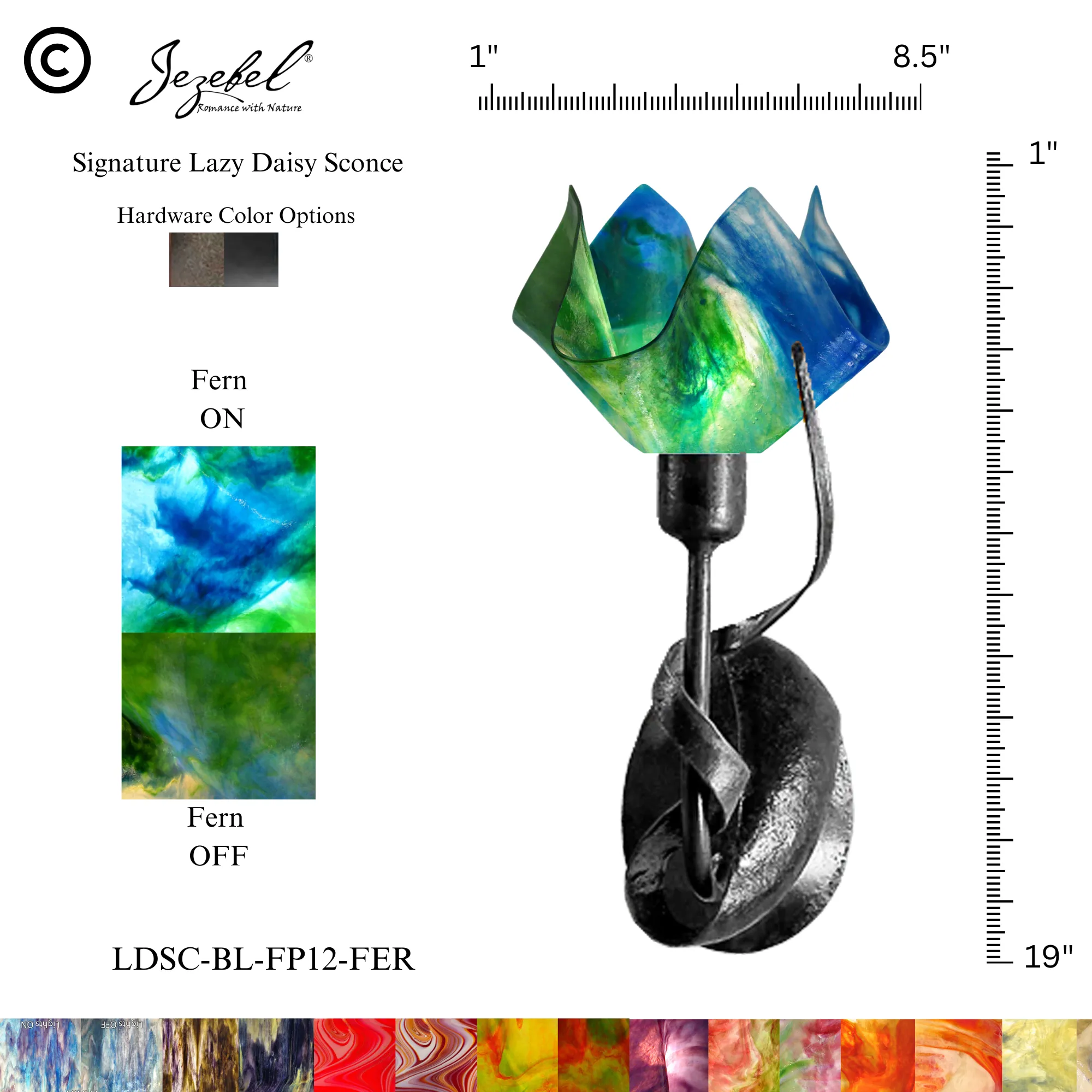 Jezebel® Lazy Daisy Sconce, Flame Style