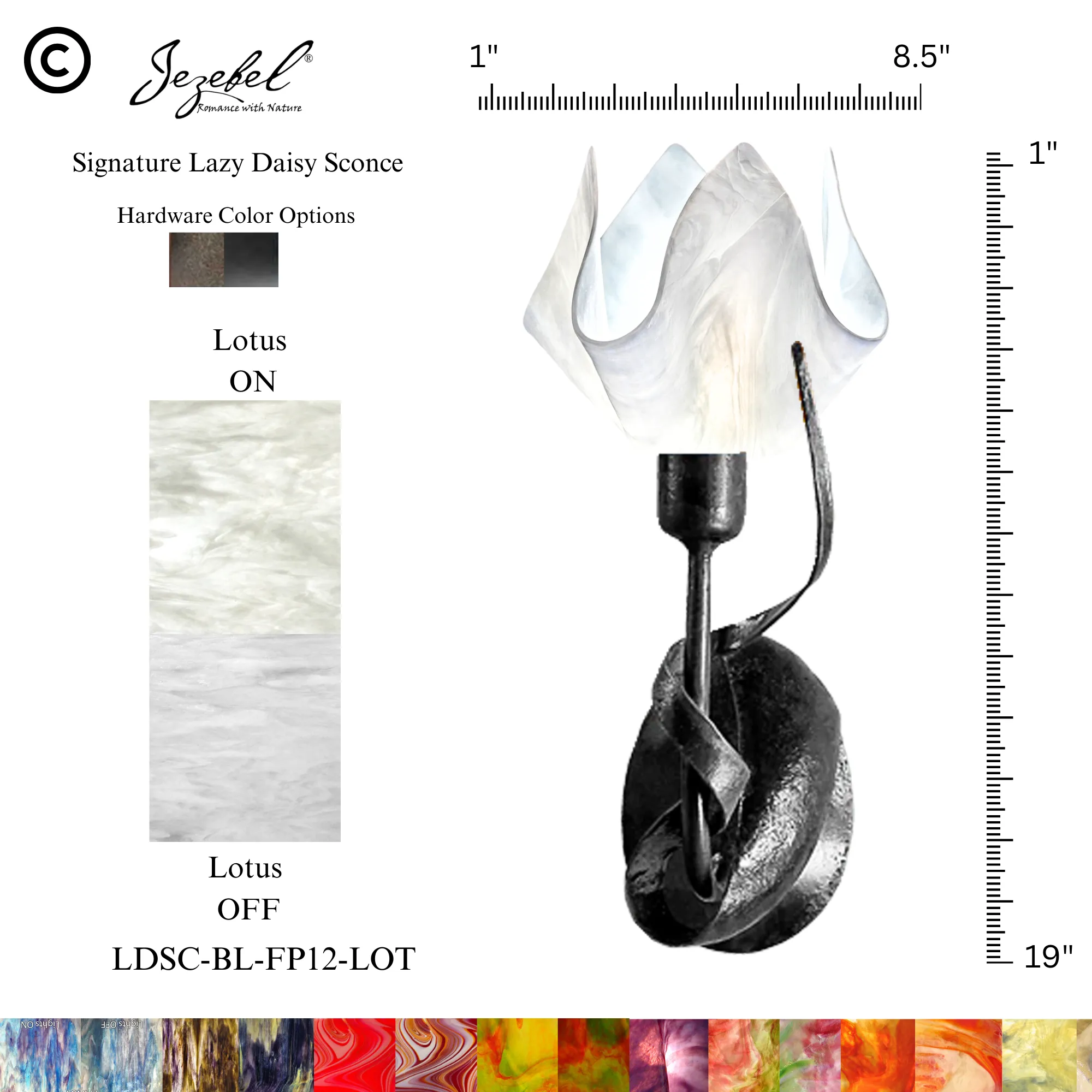 Jezebel® Lazy Daisy Sconce, Flame Style