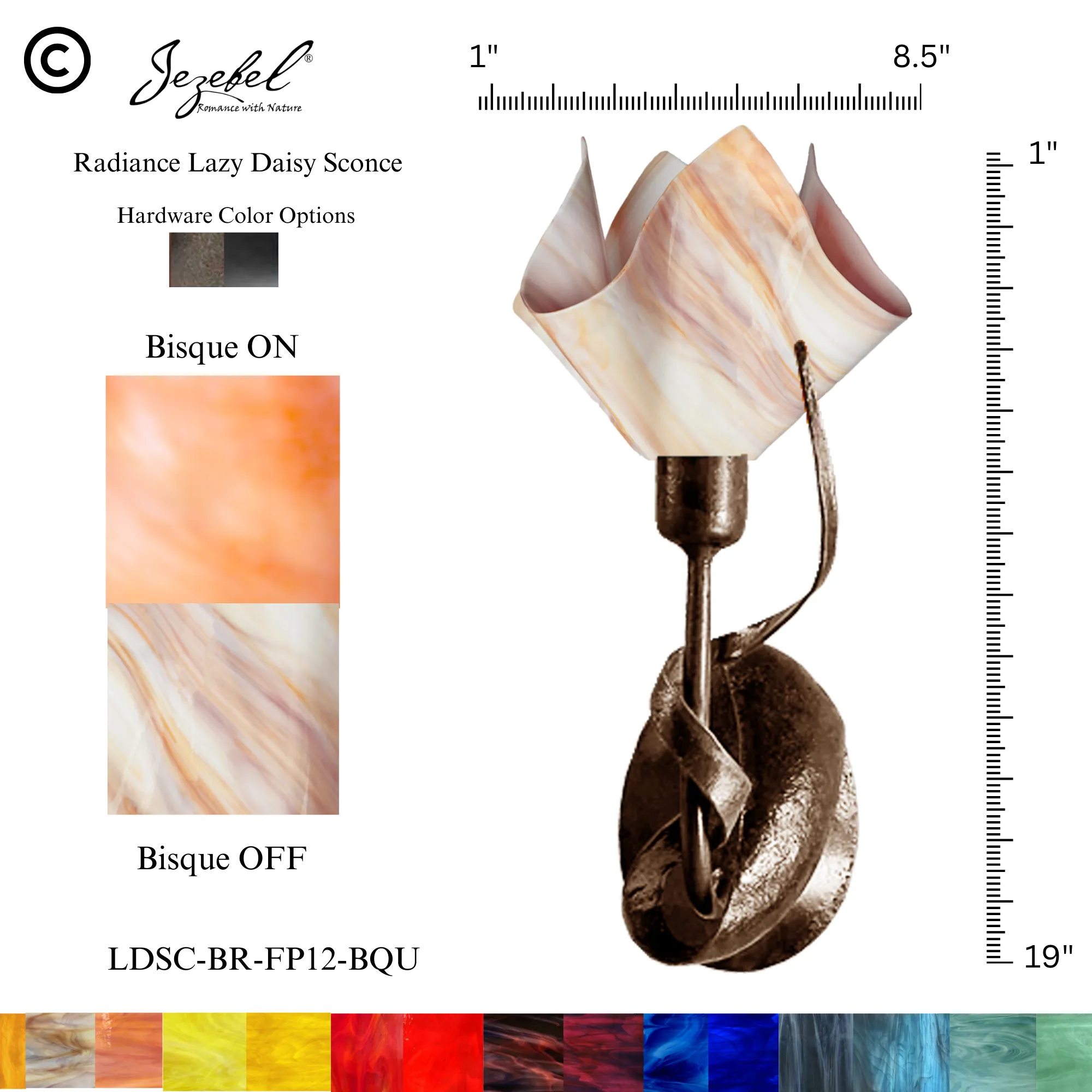 Jezebel® Lazy Daisy Sconce, Flame Style