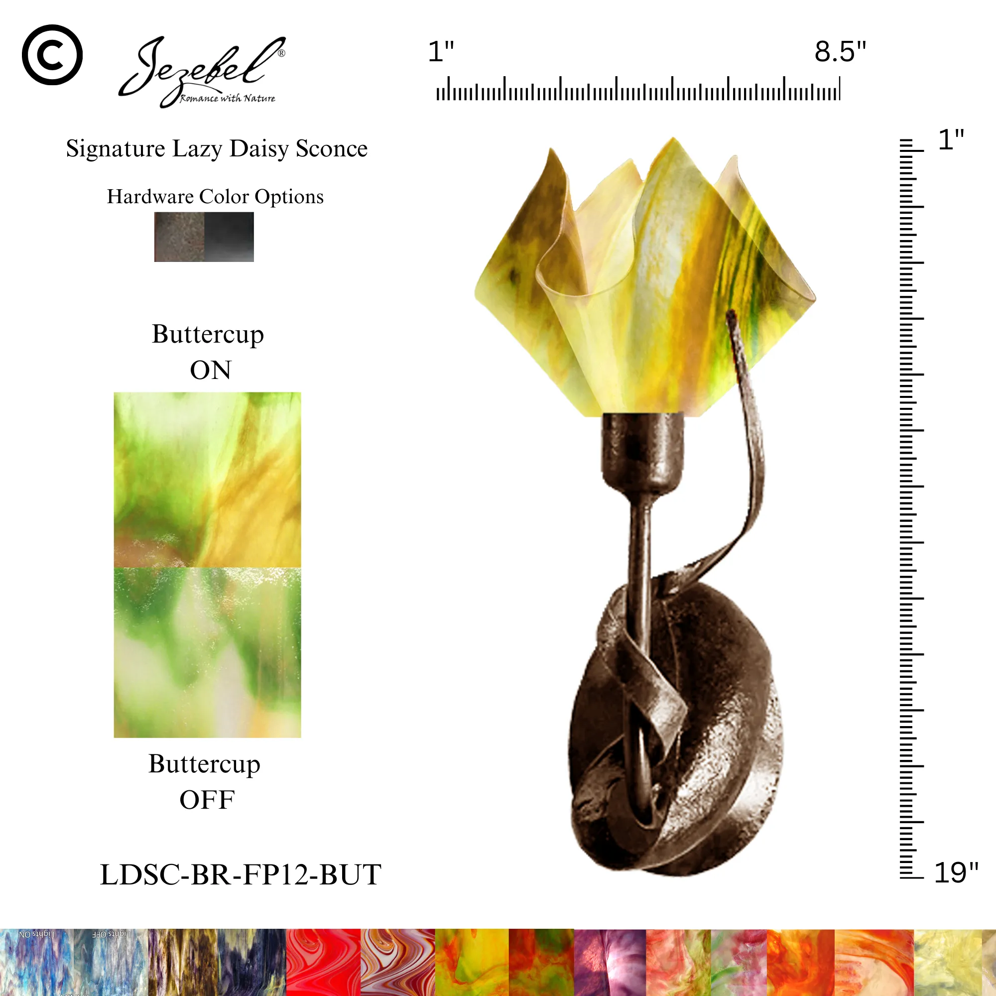 Jezebel® Lazy Daisy Sconce, Flame Style