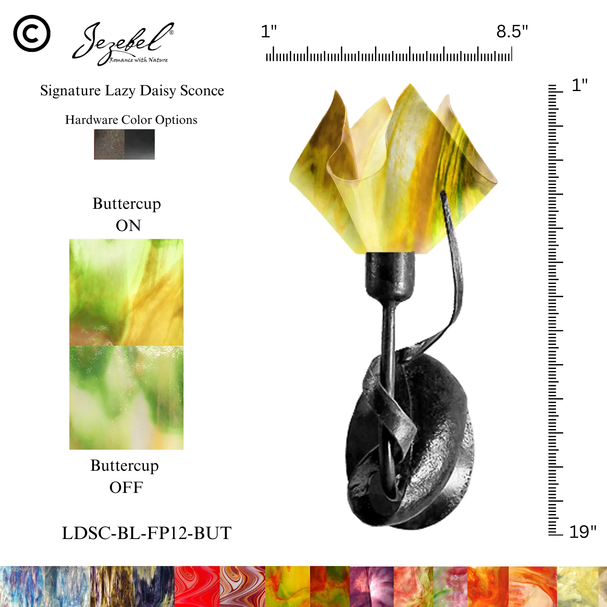 Jezebel® Lazy Daisy Sconce, Flame Style