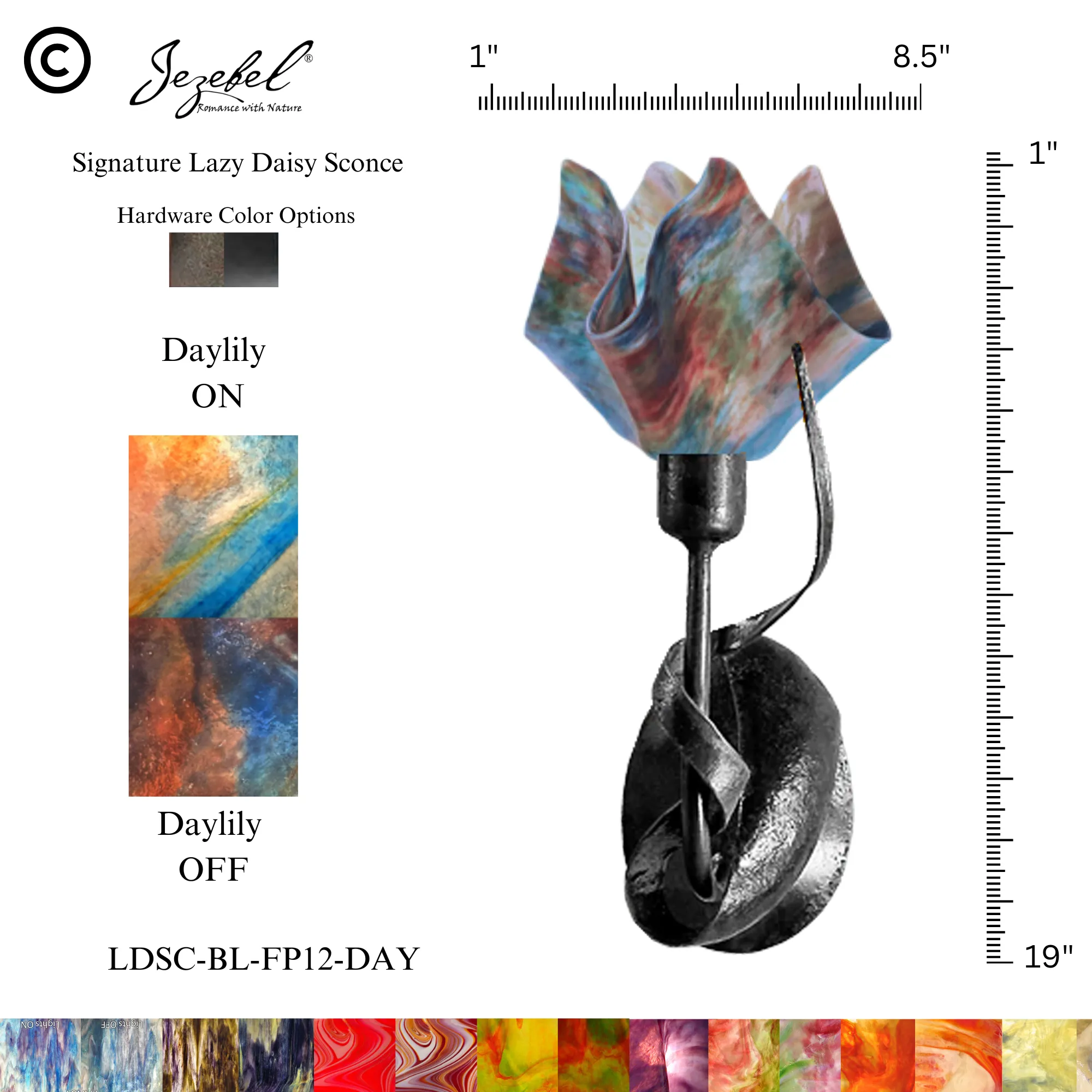Jezebel® Lazy Daisy Sconce, Flame Style
