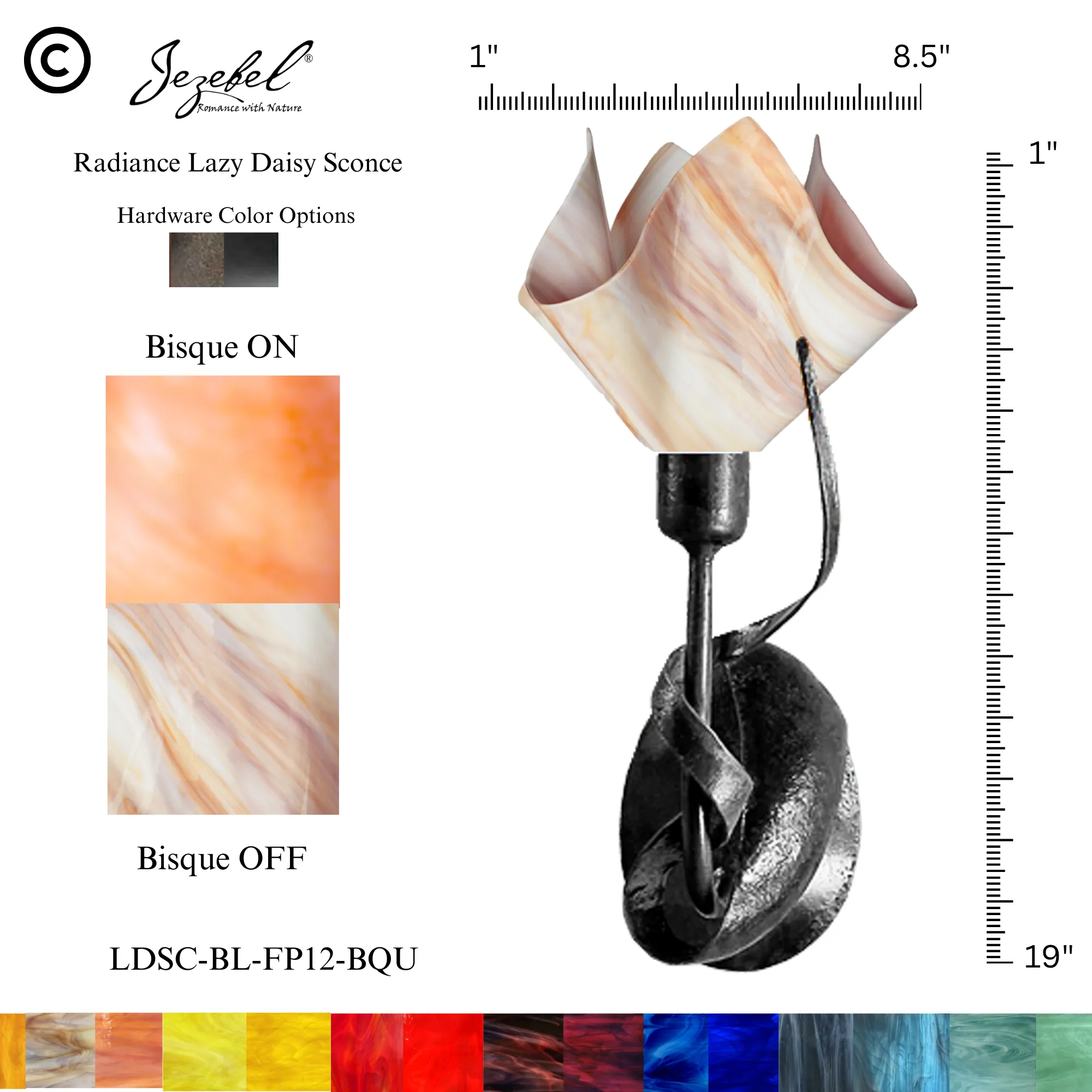 Jezebel® Lazy Daisy Sconce, Flame Style