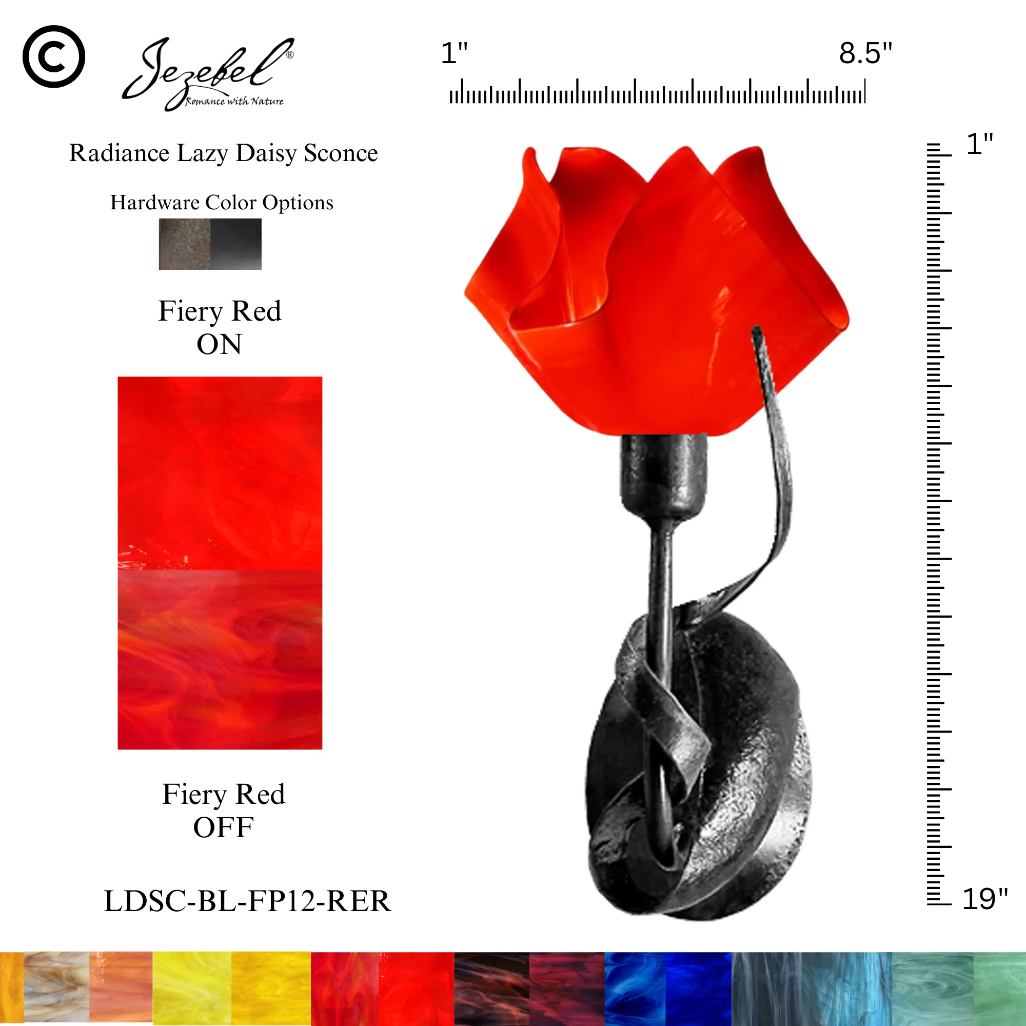 Jezebel® Lazy Daisy Sconce, Flame Style