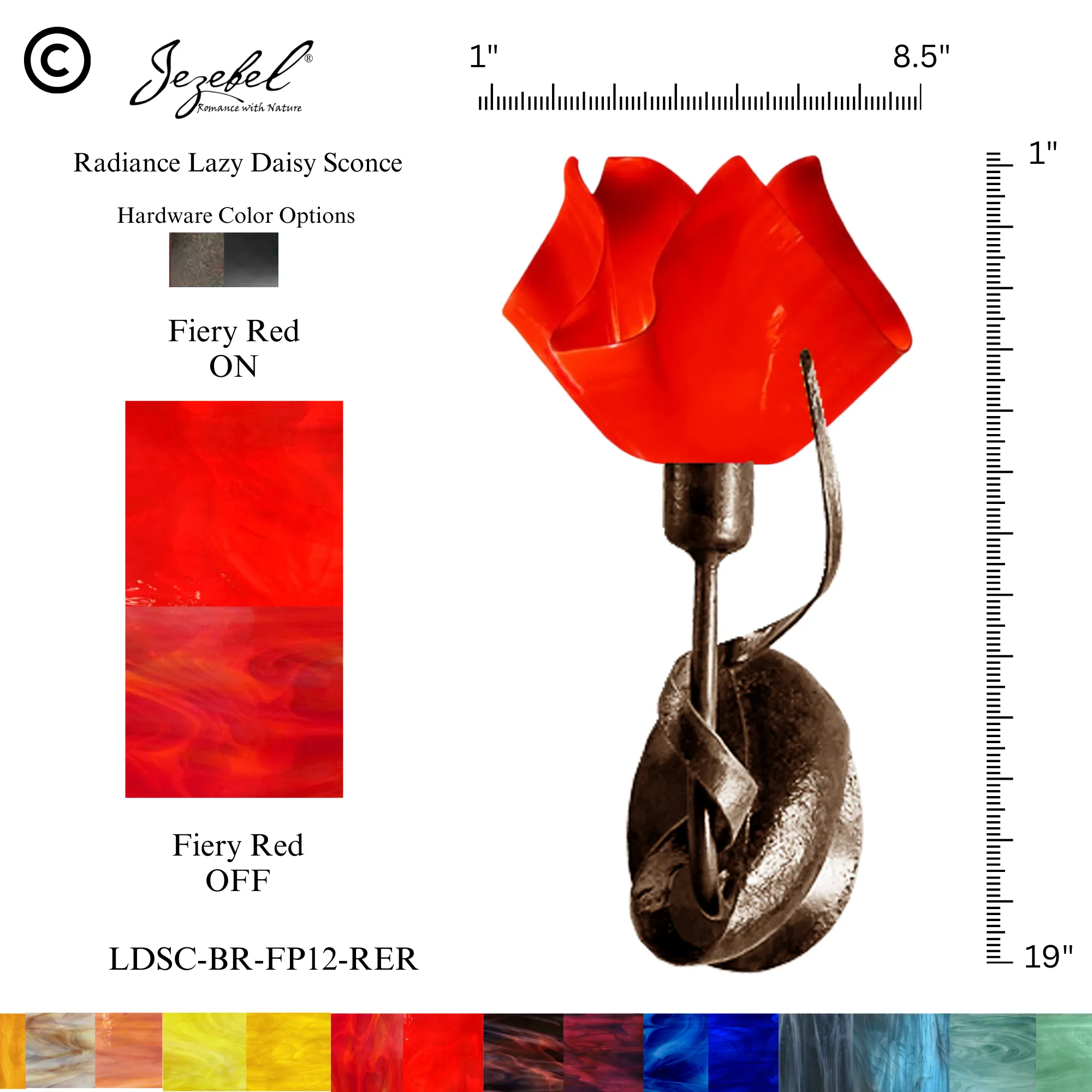Jezebel® Lazy Daisy Sconce, Flame Style