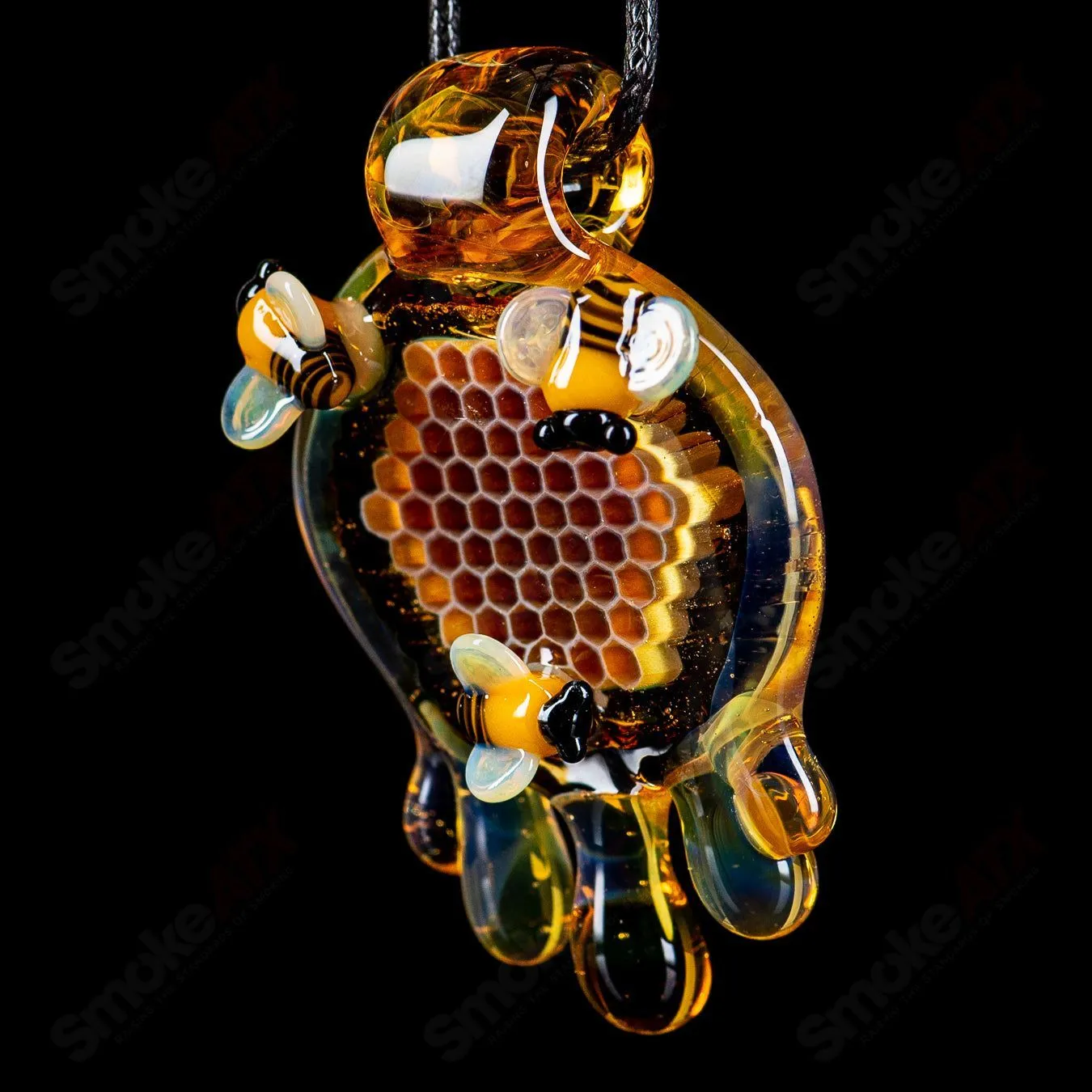 Large Honeycomb Drip Pendant by Joe P Glass