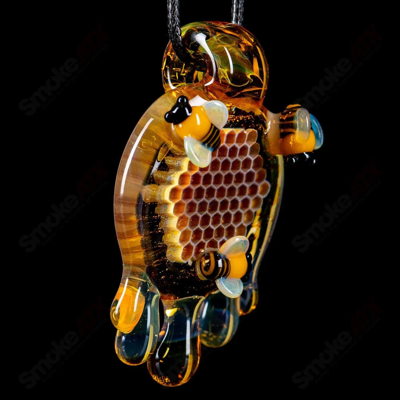 Large Honeycomb Drip Pendant by Joe P Glass