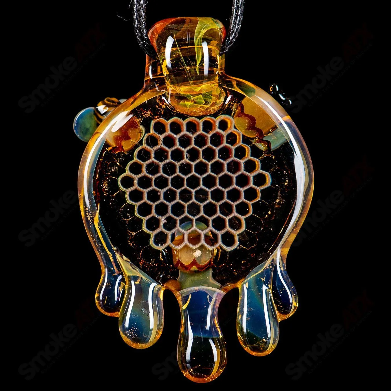Large Honeycomb Drip Pendant by Joe P Glass