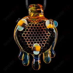 Large Honeycomb Drip Pendant by Joe P Glass