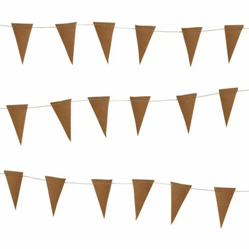 Leather Mini Pennant Flag Garland
