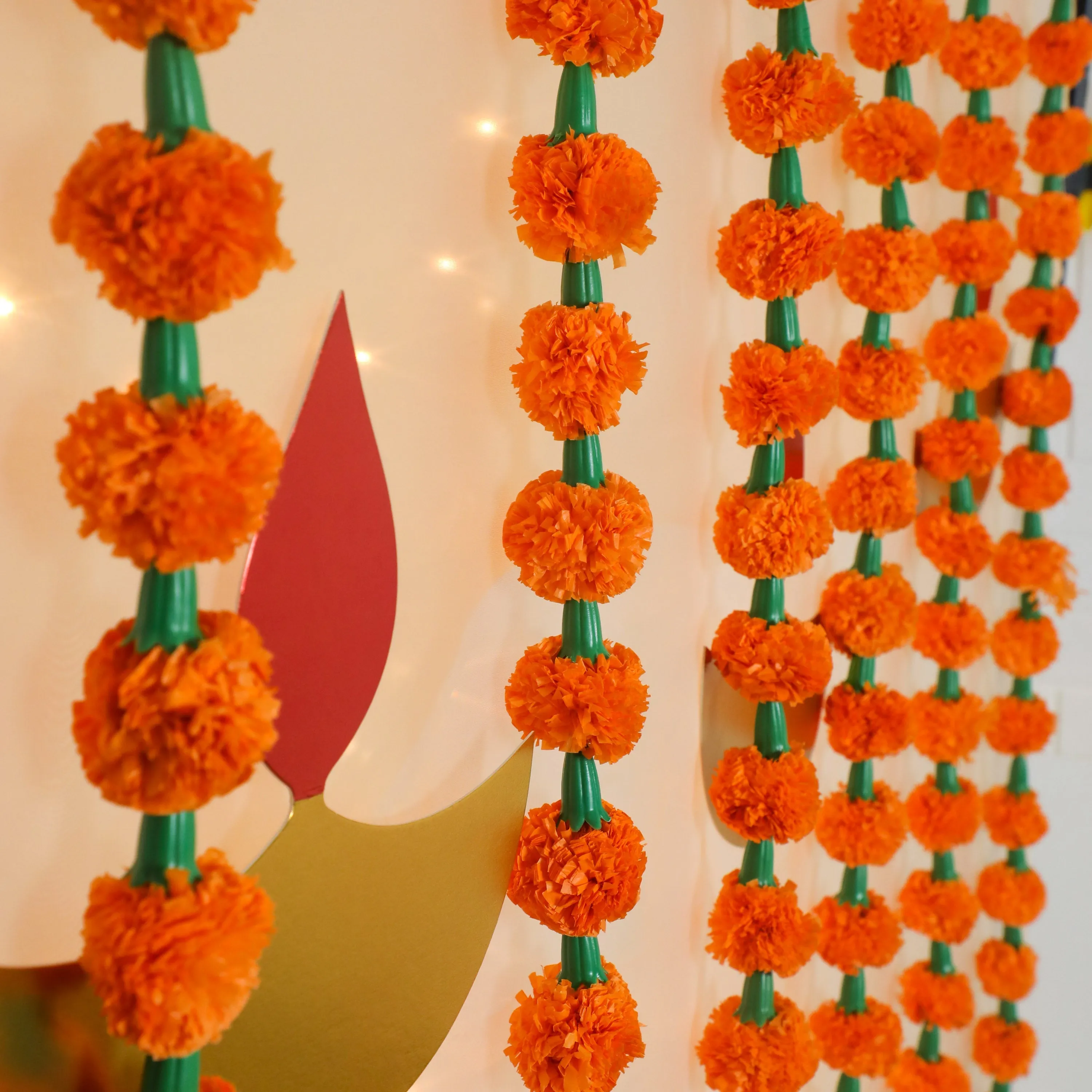 Marigold Flower Garland (4Ft)