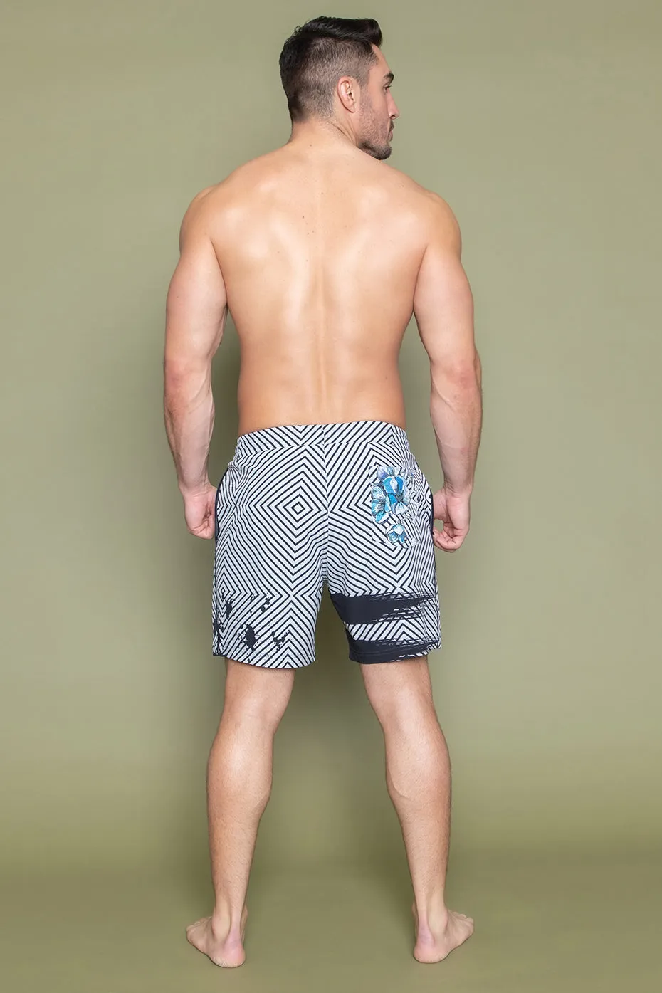 Men's Sport Short : Cherry Blossom : Blue