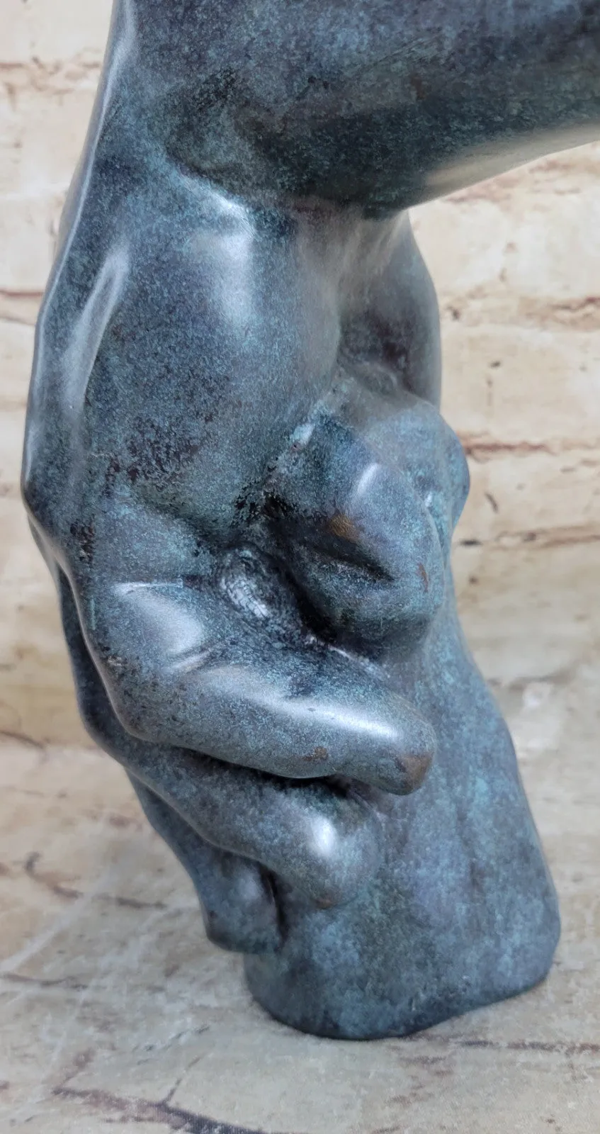 Mid Century Male Man Hand Genuine Bronze sculpture by Milo Home Decoration