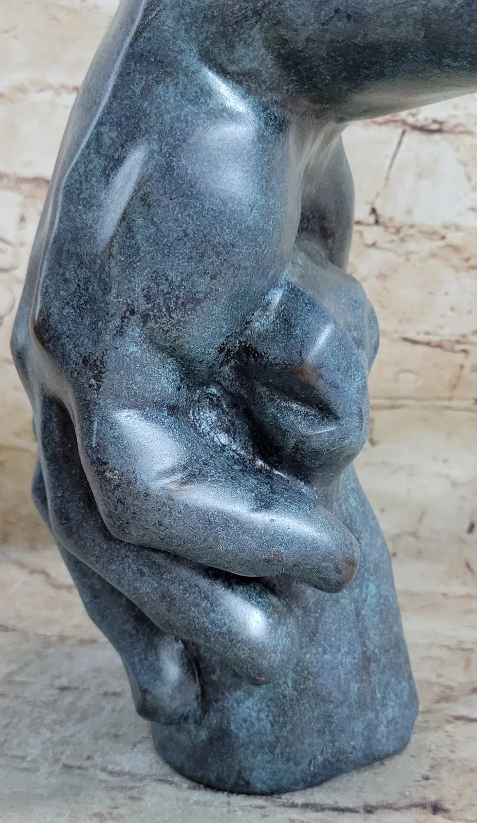 Mid Century Male Man Hand Genuine Bronze sculpture by Milo Home Decoration