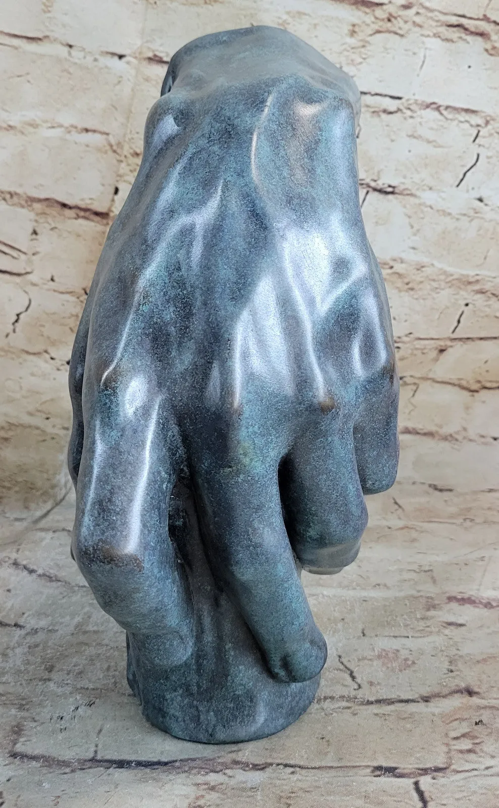 Mid Century Male Man Hand Genuine Bronze sculpture by Milo Home Decoration