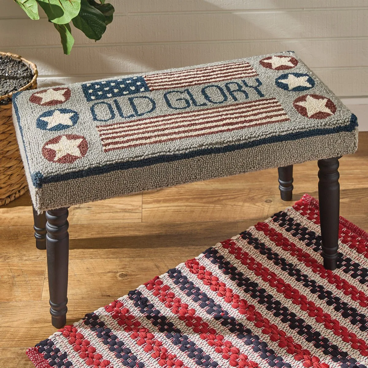 Old Glory Hooked Bench