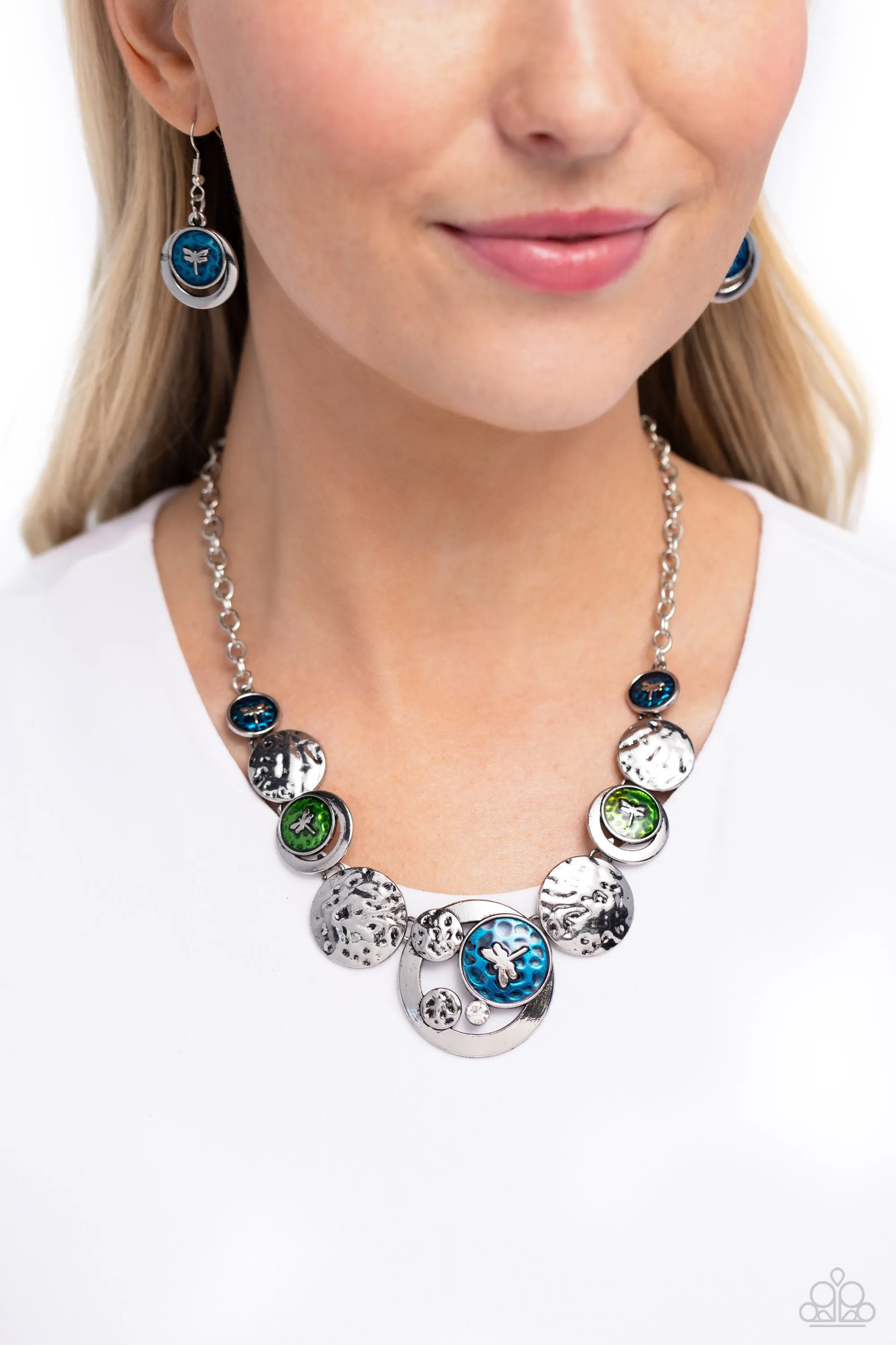 Paparazzi Dragonfly Design Multi Necklace & Earring Set