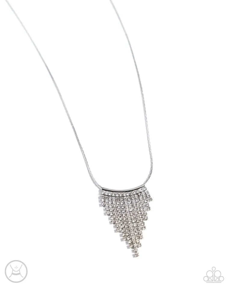 Paparazzi Necklace ~ Chandelier Cadenza - White