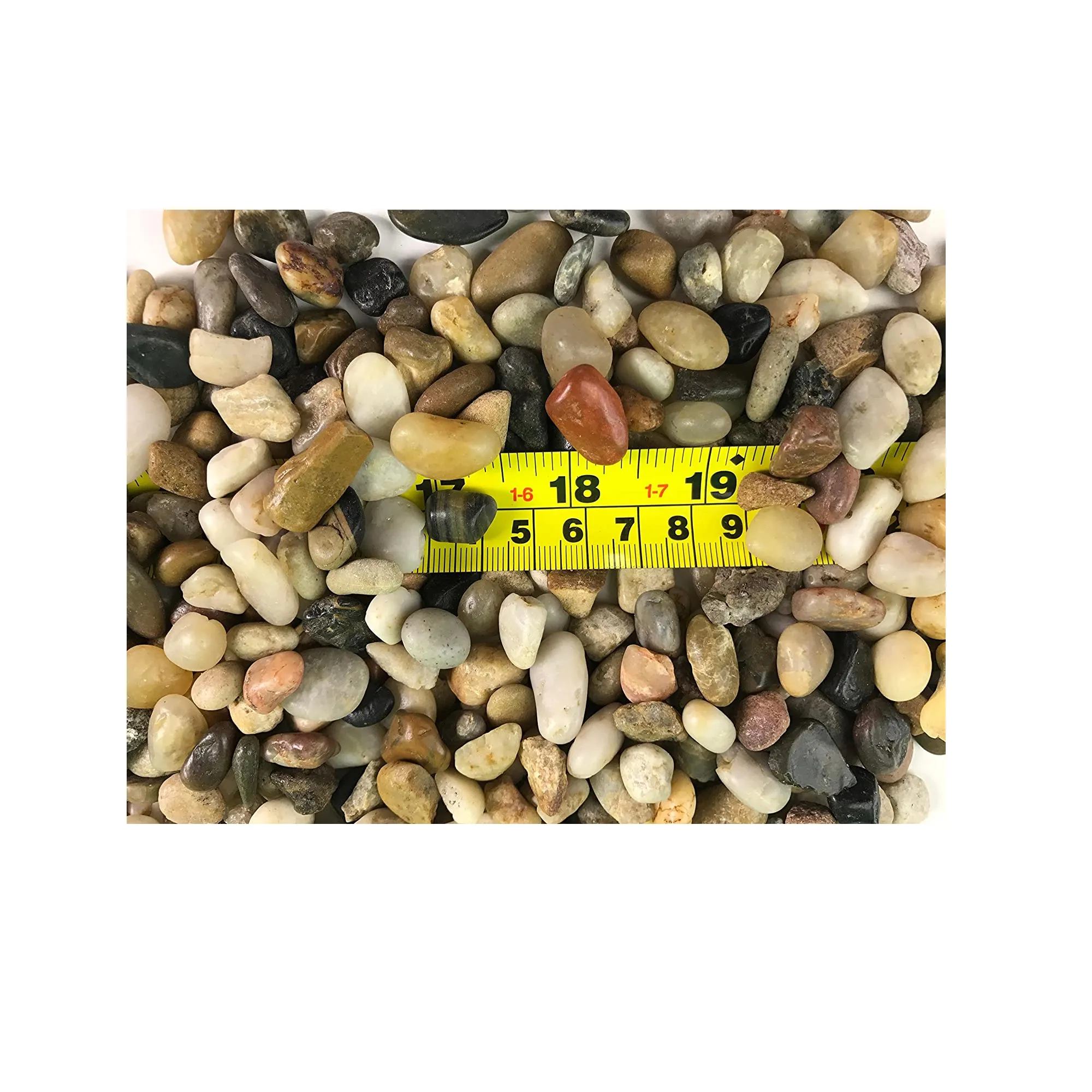 RG() Polished Mixed Color Stones Small Decorative River Rock Stones 1LBS |Small | 1 Pack
